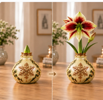 Holiday Waxed Amaryllis flower