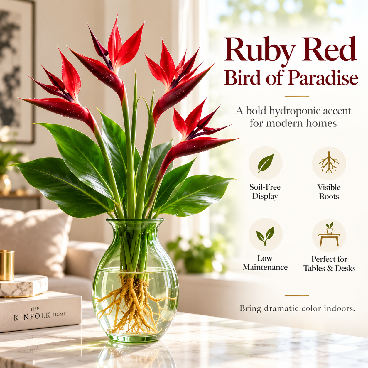 Hydroponic bird of paradise, from bulb to flowering, is incredibly therapeutic.