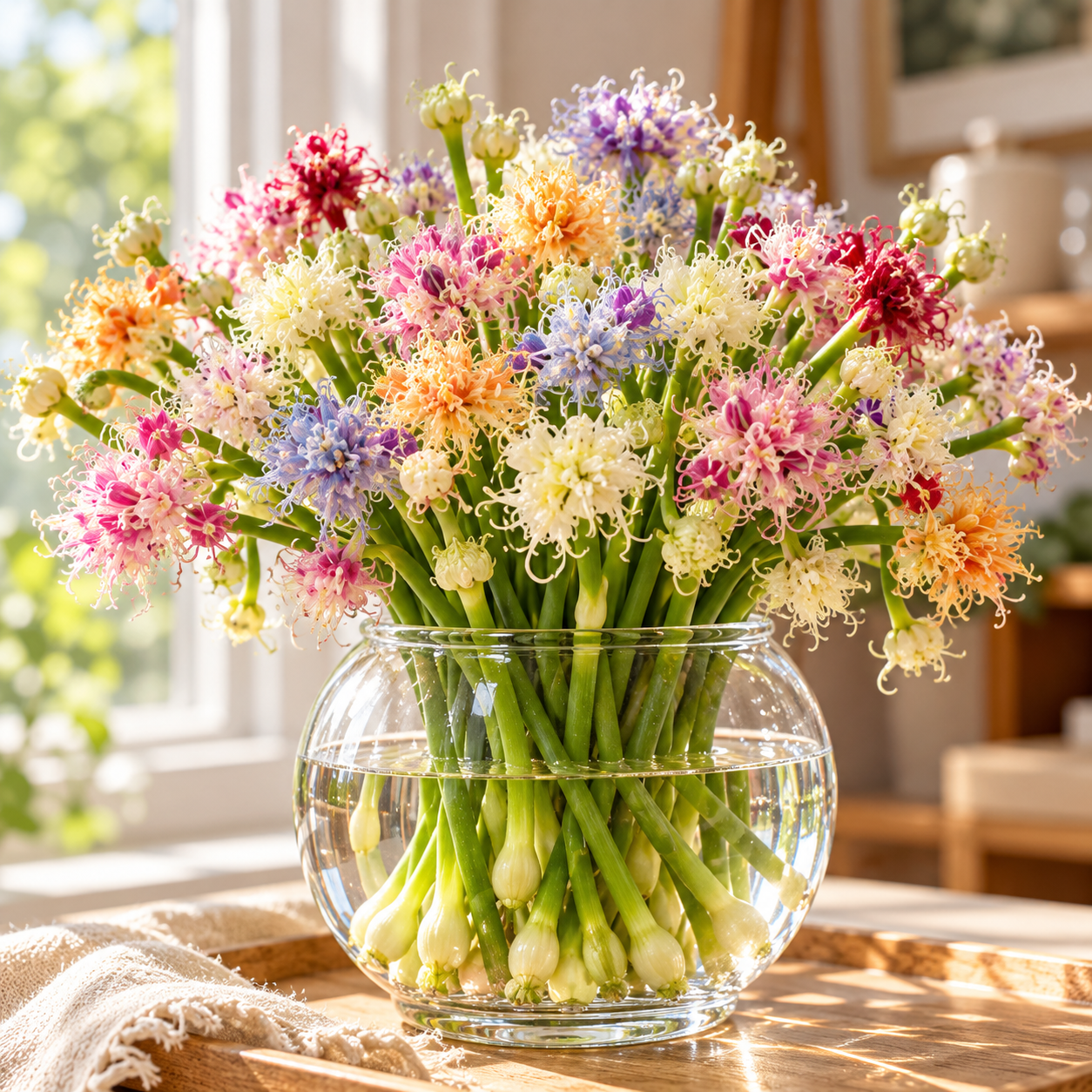 Hydroponic Garlic Scape Flower Bulbs