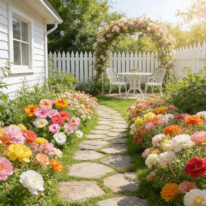 💫🌸BUY 1 GET 1 FREE | Moss Rose🌿Perennial Flower Seeds With Plant Growth Supplement