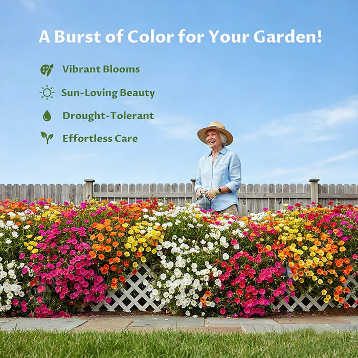 💫🌸BUY 1 GET 1 FREE | Moss Rose🌿Perennial Flower Seeds With Plant Growth Supplement