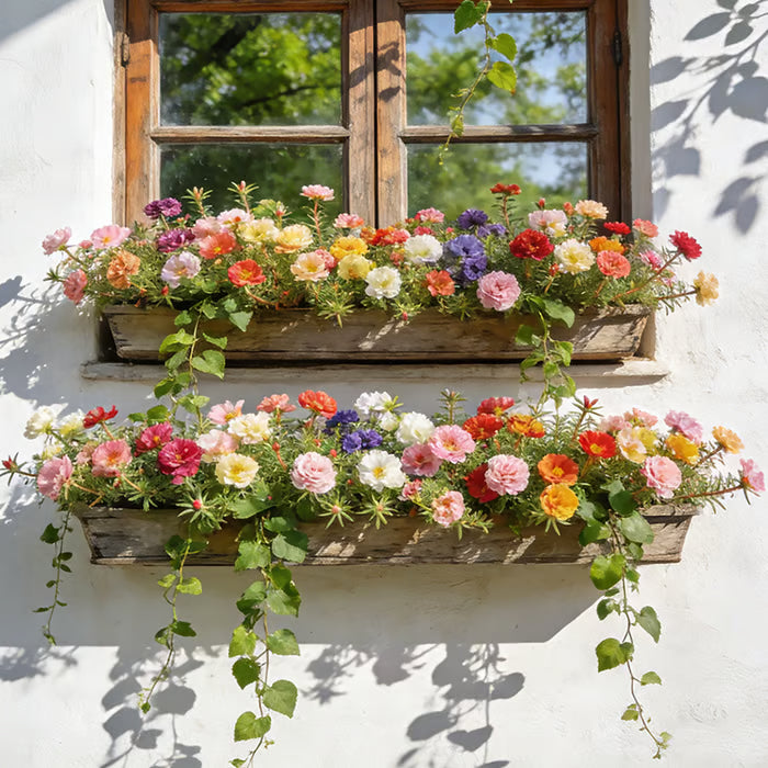 💫🌸BUY 1 GET 1 FREE | Moss Rose🌿Perennial Flower Seeds With Plant Growth Supplement