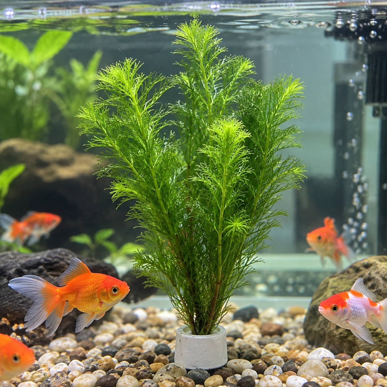 🌿 Emerald Feather Aquatic Grass – Easy-Grow Live Aquarium Plant 🐟