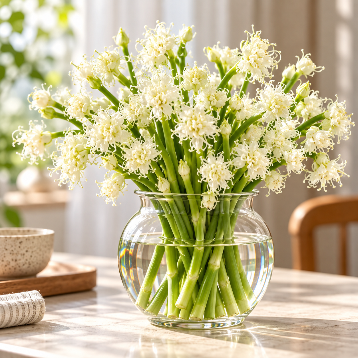 Hydroponic Garlic Scape Flower Bulbs