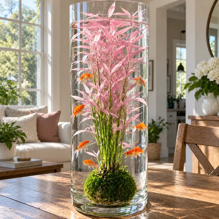 Mini Rice Bamboo glass display