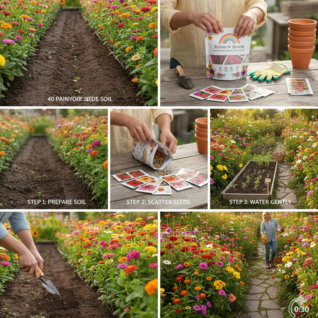 🌷 45 in 1 Flower Seeds Combo Pack | Home Garden Growing Kit