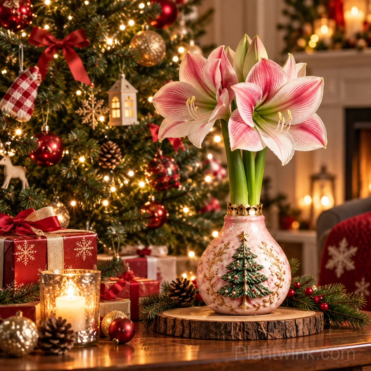 Holiday Waxed Amaryllis Design 01