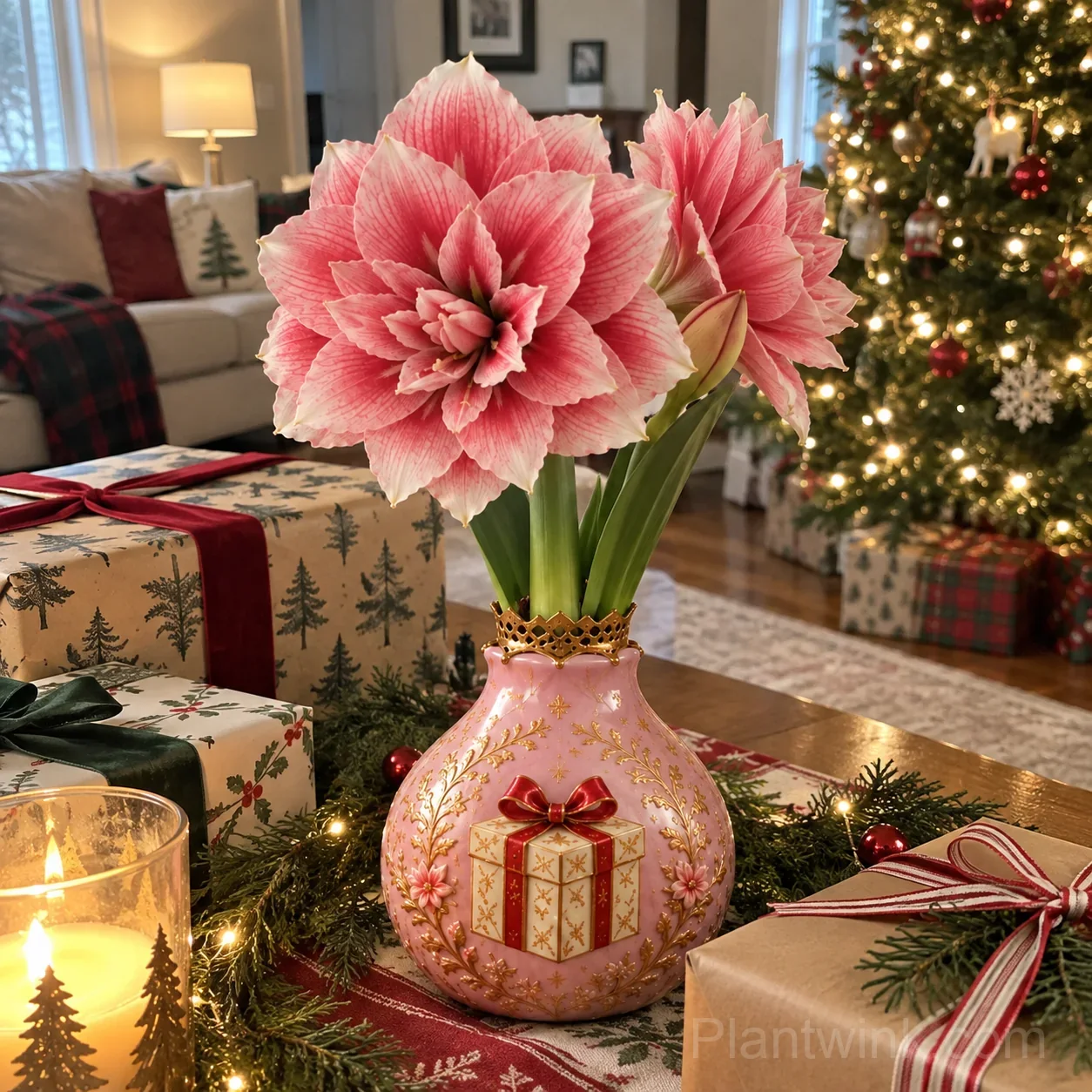 Holiday Waxed Amaryllis Design 05