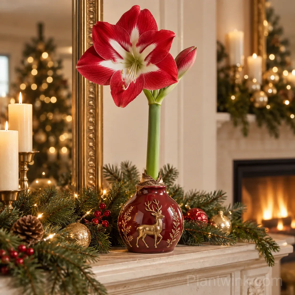 Holiday Waxed Amaryllis Design 03