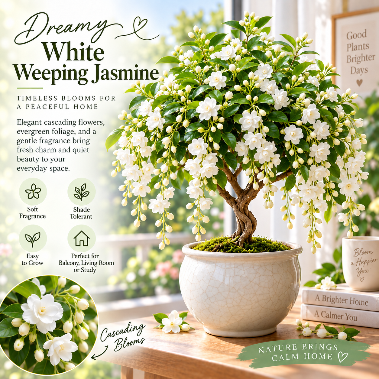 🌸【7 days germination】Last Day Up to 50% OFF💐Rare Weeping Jasmine Flowers Bulbs