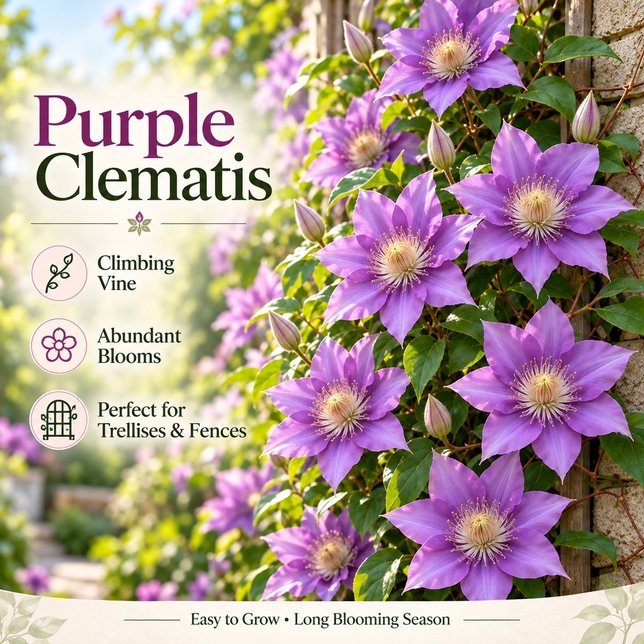 Up to 60%off💥Clematis bulbs👑The Queen Of Climbing Vine