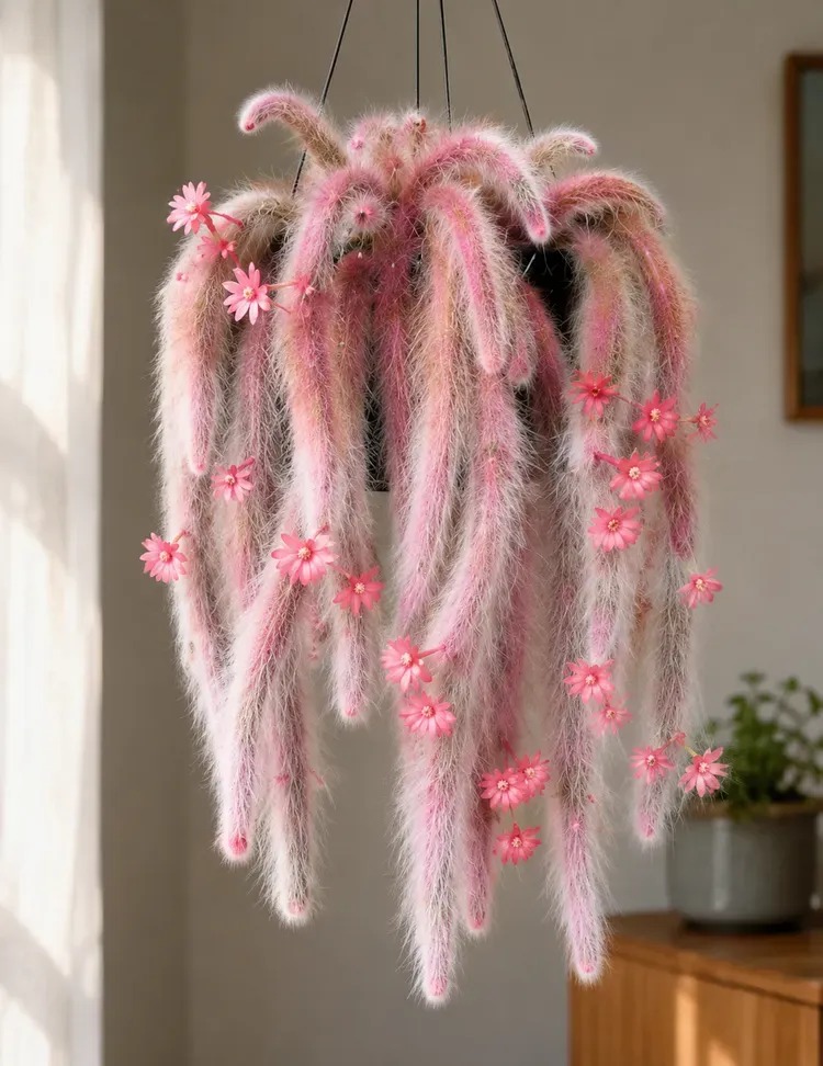 🌵Rare Monkey Tail Cactus - A Living Waterfall of Soft, Fluffy Beauty