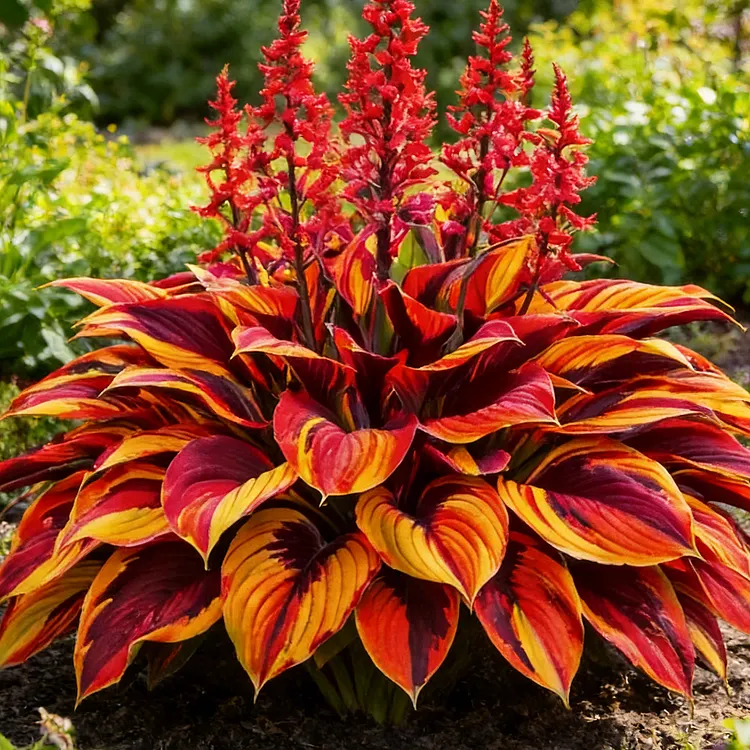 🪴Inferno Sunset Bloom Hosta Bulbs🌟High-Yield🌟