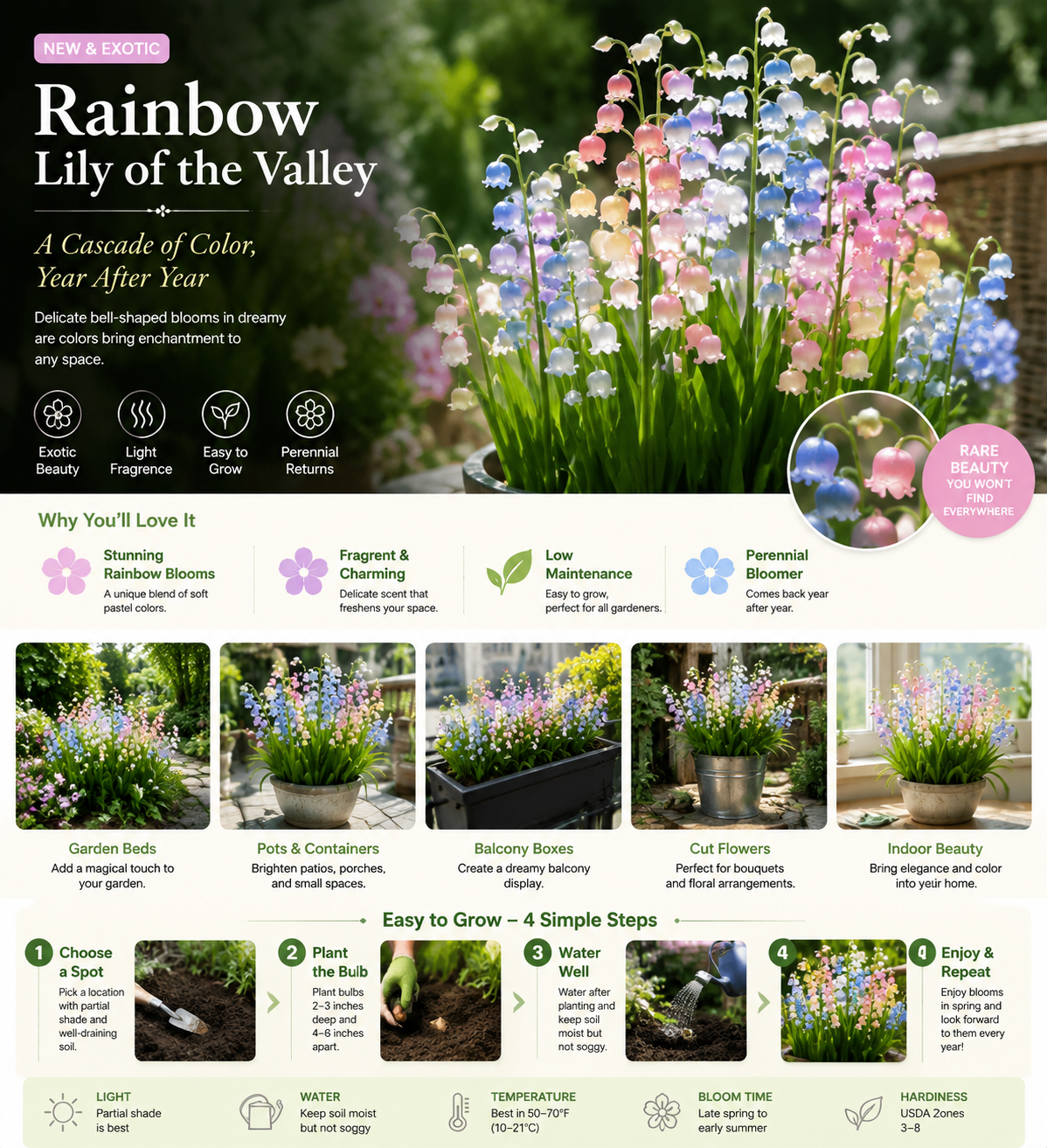 🌸 Lily of the Valley – The Queen of Flowers 🌸