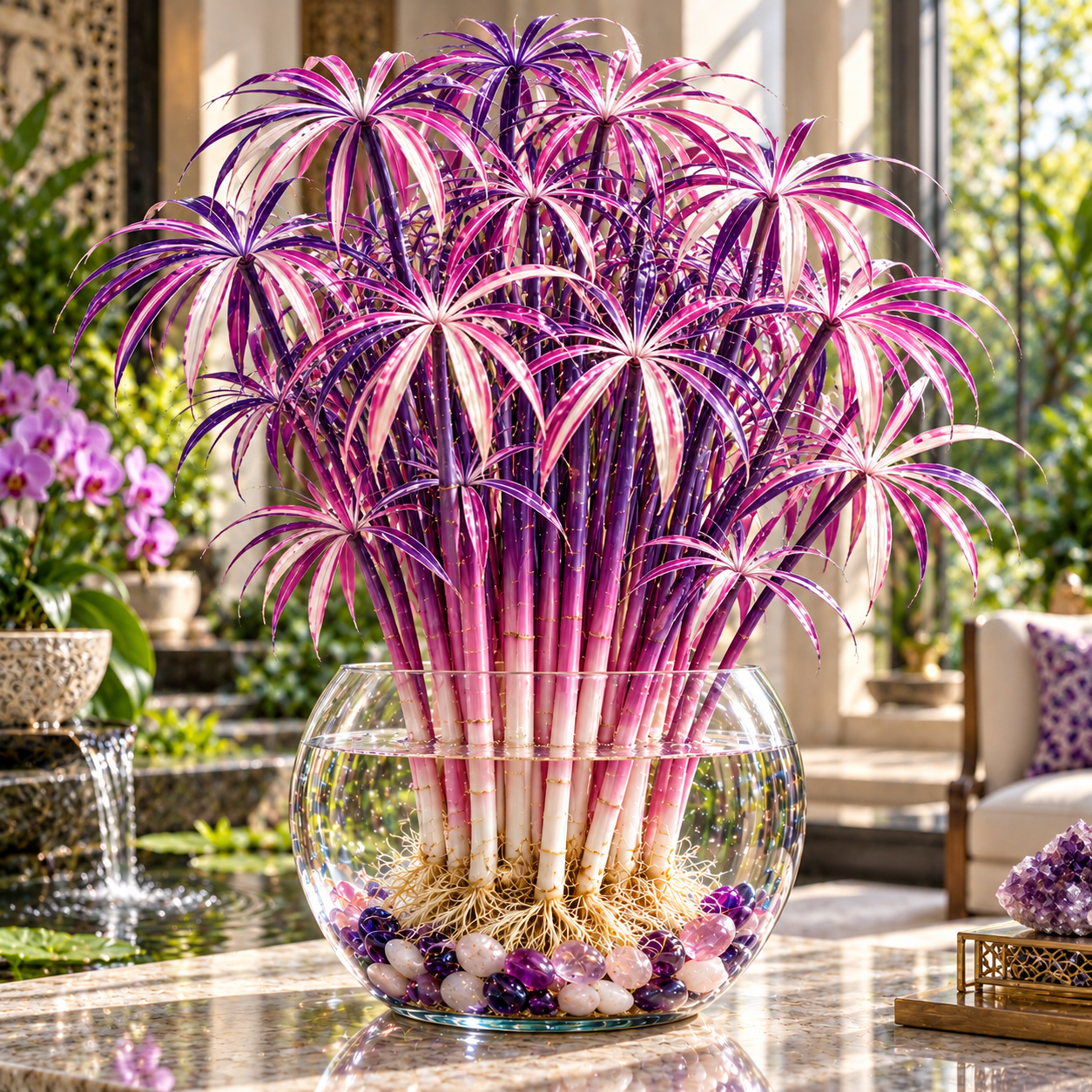 🌿Water Bamboo Bulbs – Hydroponic Umbrella Plant – Natural Water Purifier for Aquariums, Turtle Tanks and Ponds