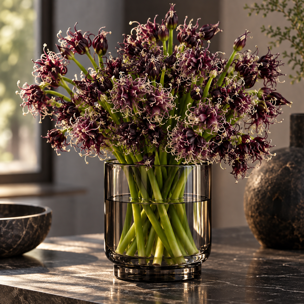 Hydroponic Garlic Scape Flower Bulbs
