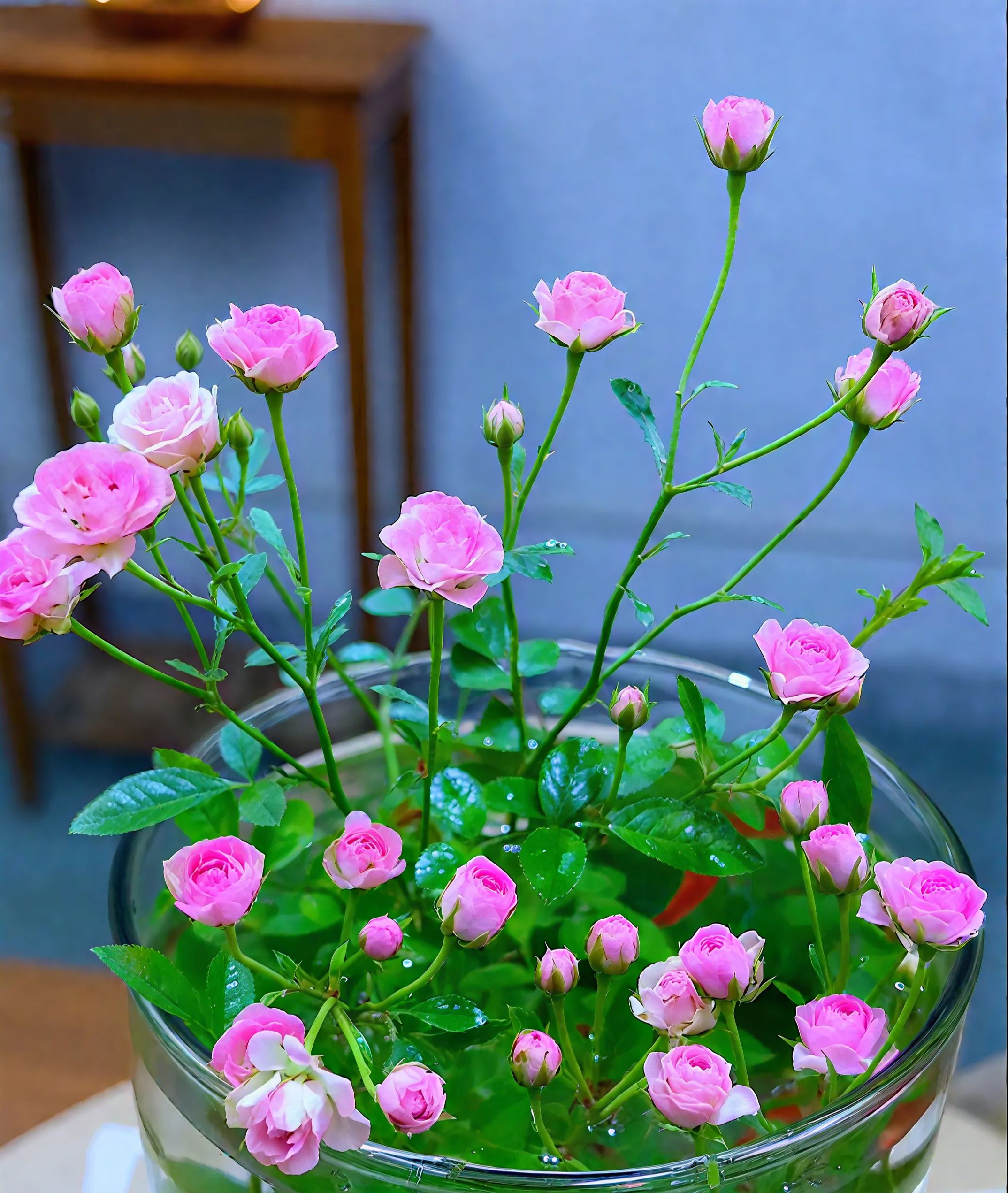 Water Beauty Rose-Miniature bonsai roses, blooming all year round, potted flowers Ornamental bonsai, indoor plants