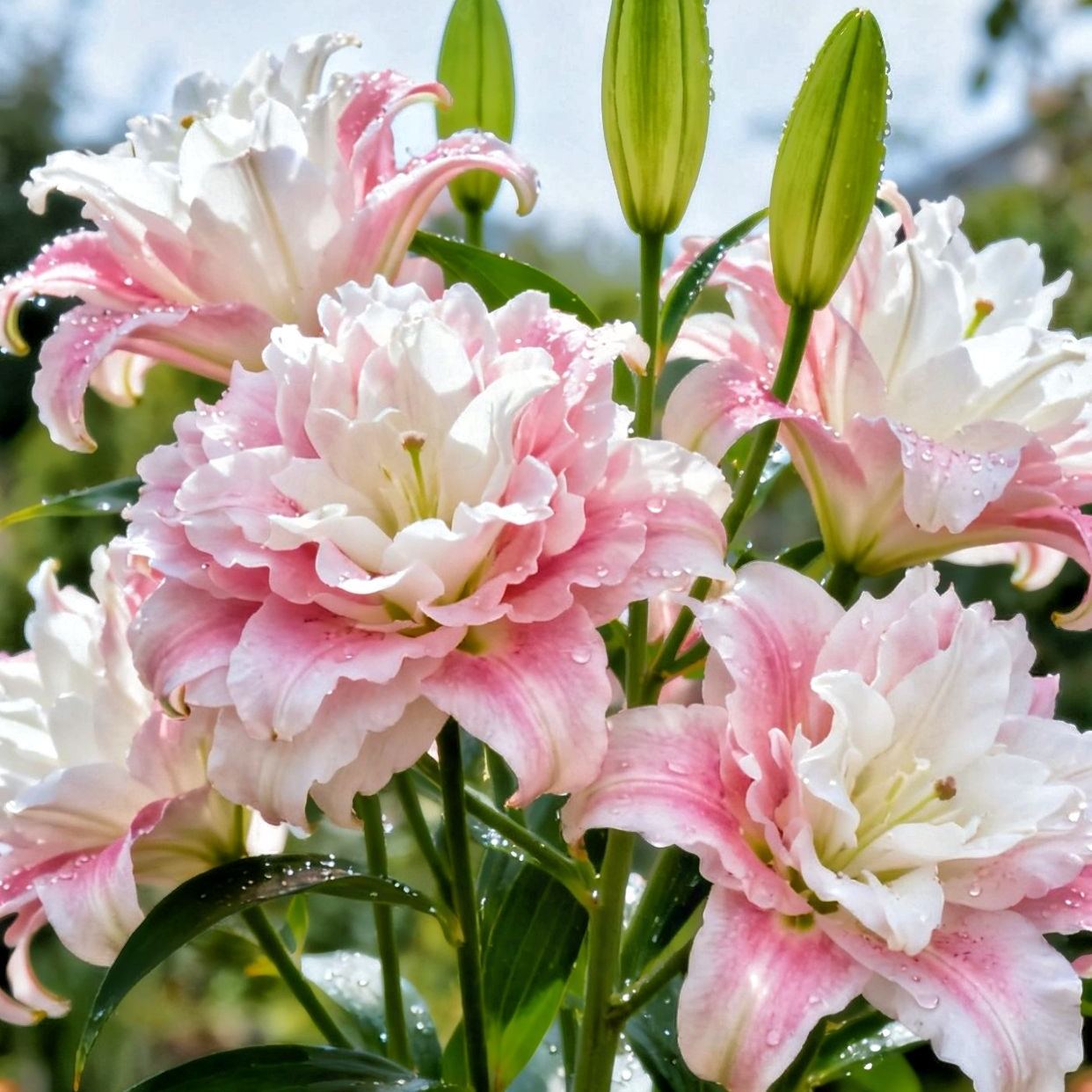 Double-petaled bicolor fragrant lilyBulbs—Fresh and Sweet