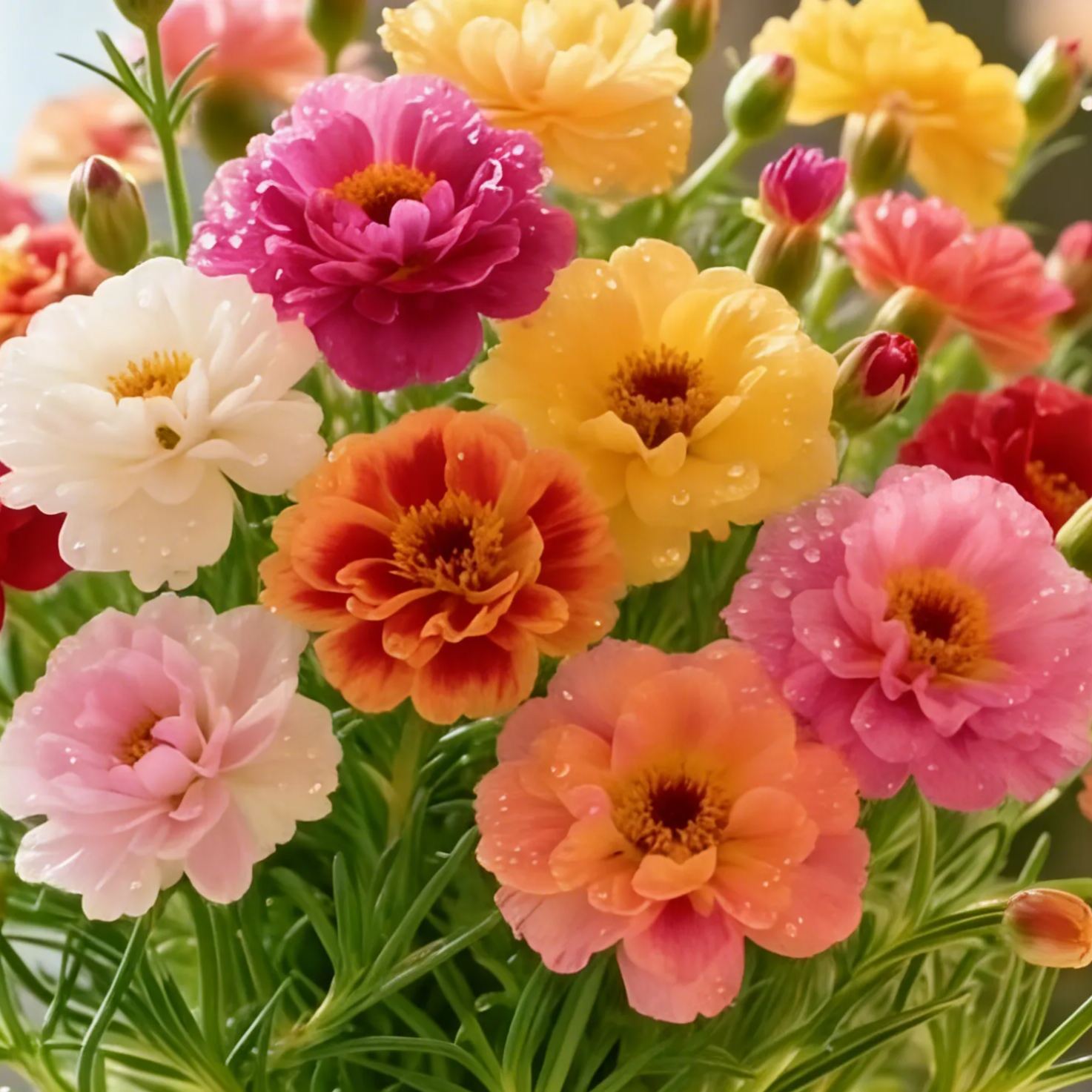 🌼Double Petal Moss Roses - Muti-Color Sunflower Seeds