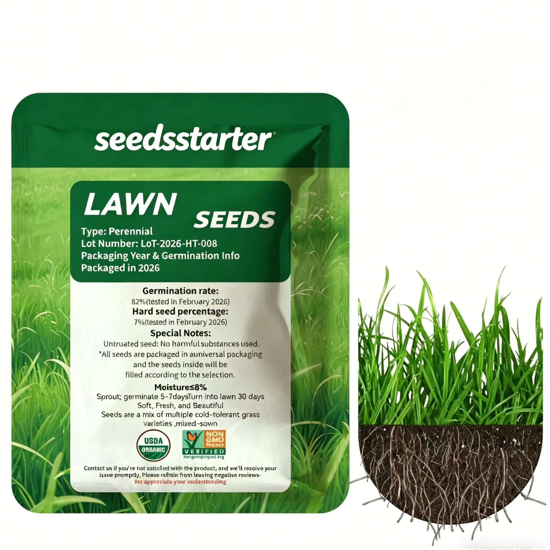 🌱 Evergreen dwarf grass seed for four seasons🌾 | Create your perfect lawn here🌼