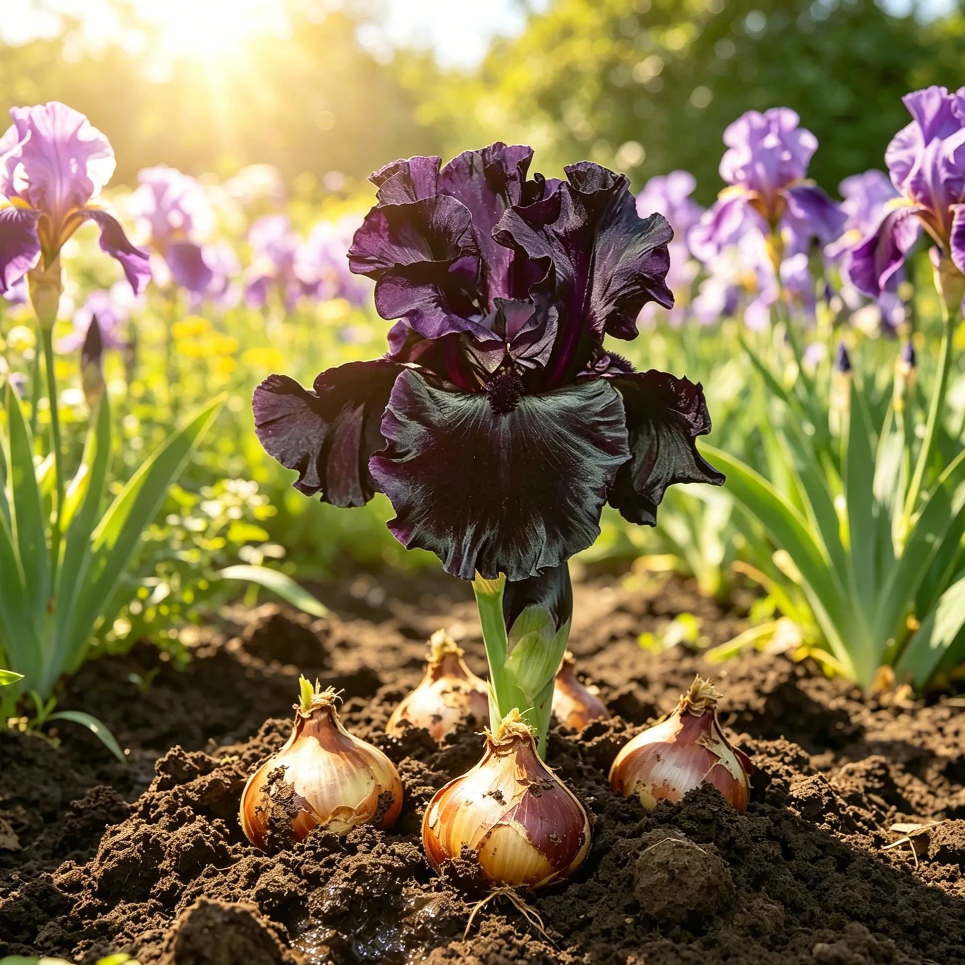 🖤Black Iris (Iris Germanica)—Easy To Grow