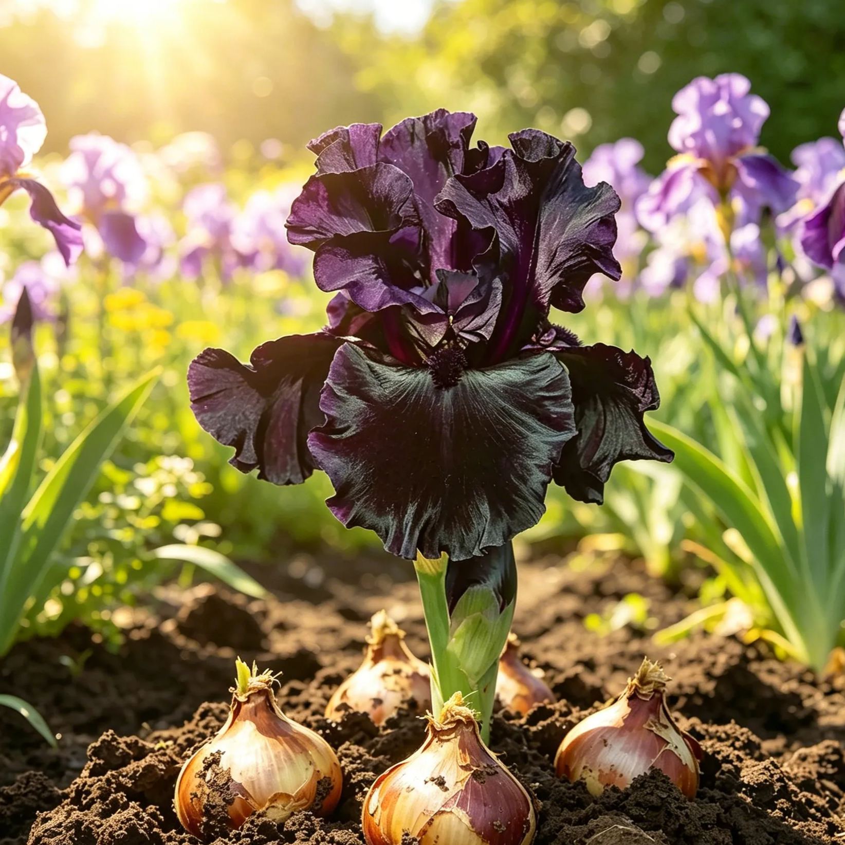 🖤Black Iris (Iris Germanica)—Easy To Grow