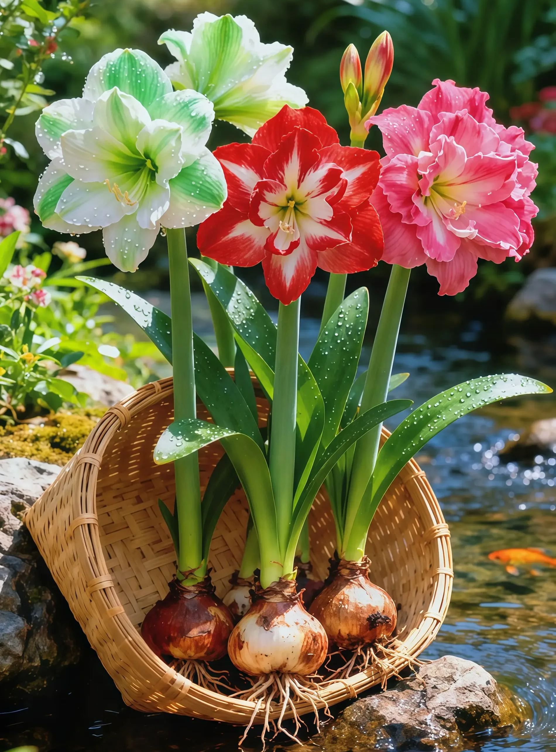 🌺 Double-Petaled Perfume Amaryllis Bulbs Luxury blooms, rich fragrance—turn every season into a floral show!