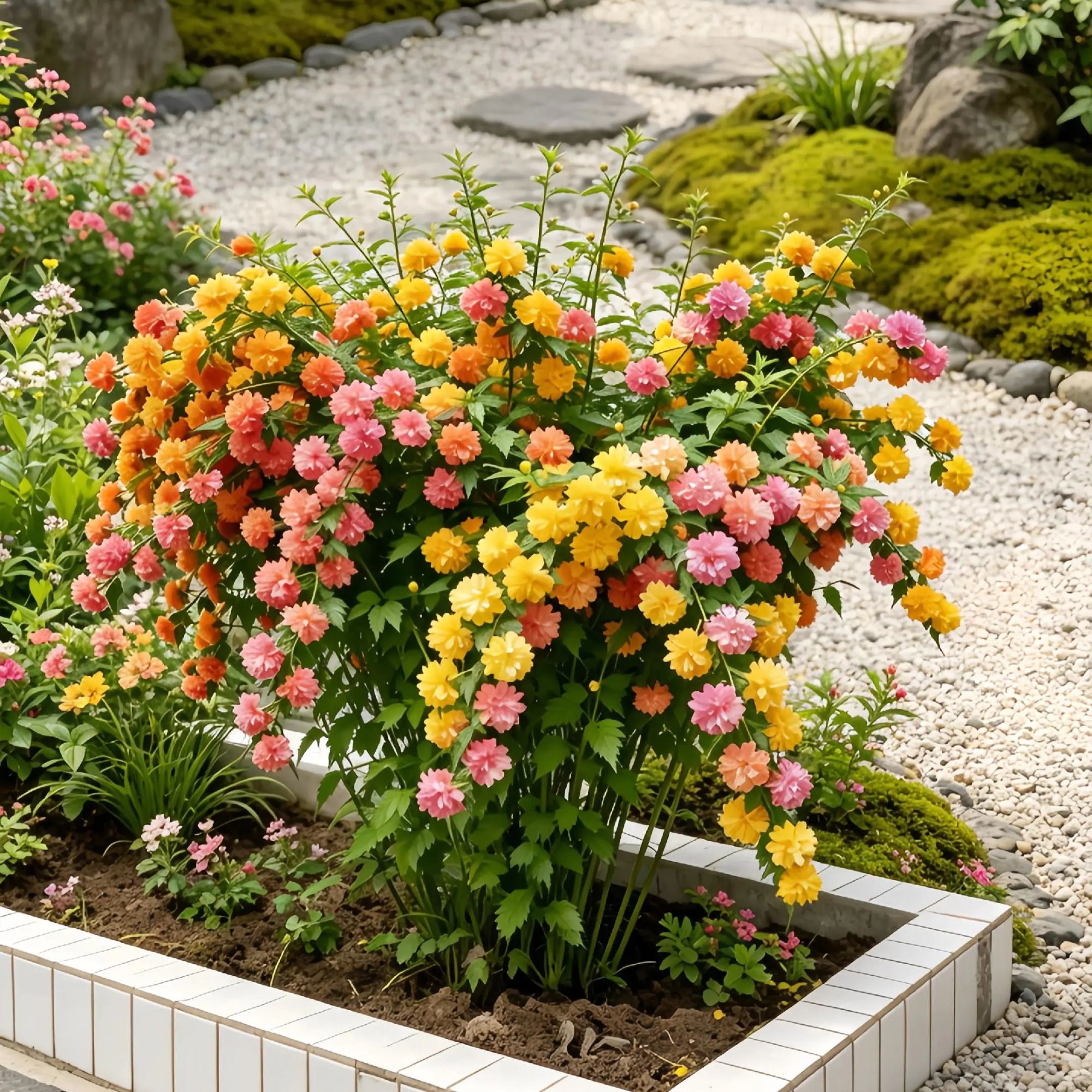 Double-petaled Kerria flower bulbs-climbing four-season courtyard balcony potted ground flowers