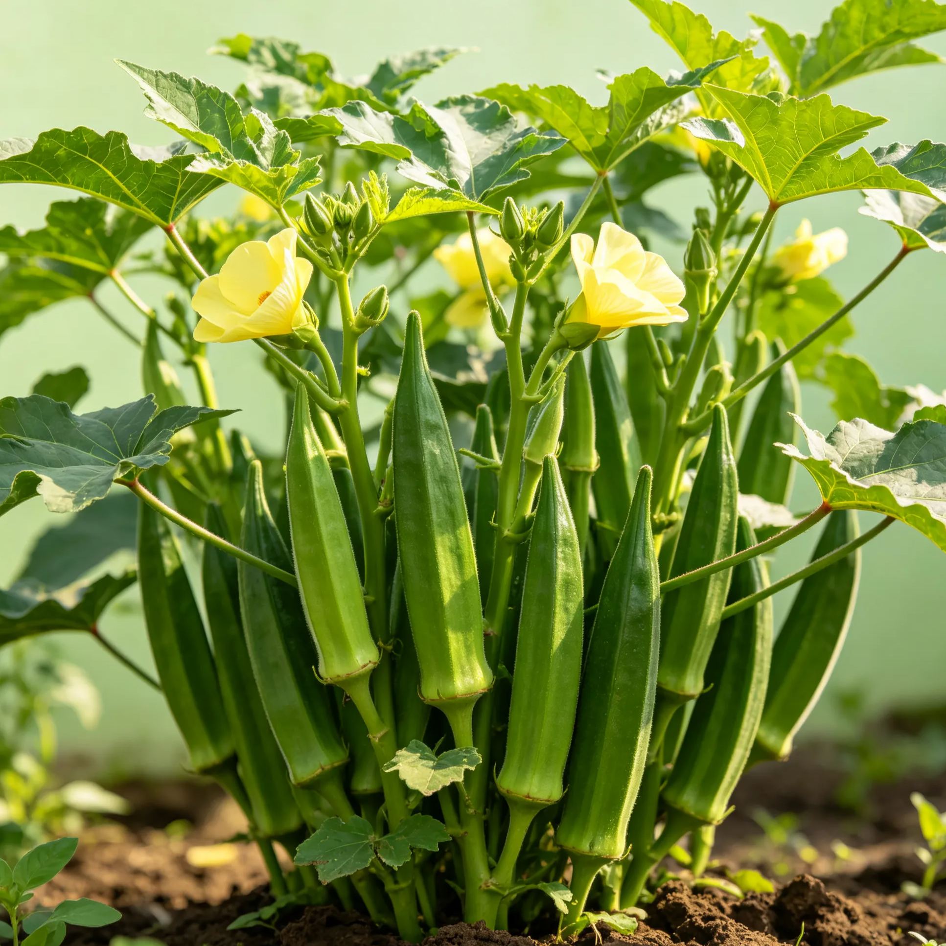 The Growing Journey of Okra🌱 From Tiny Seeds to Bountiful Harvest