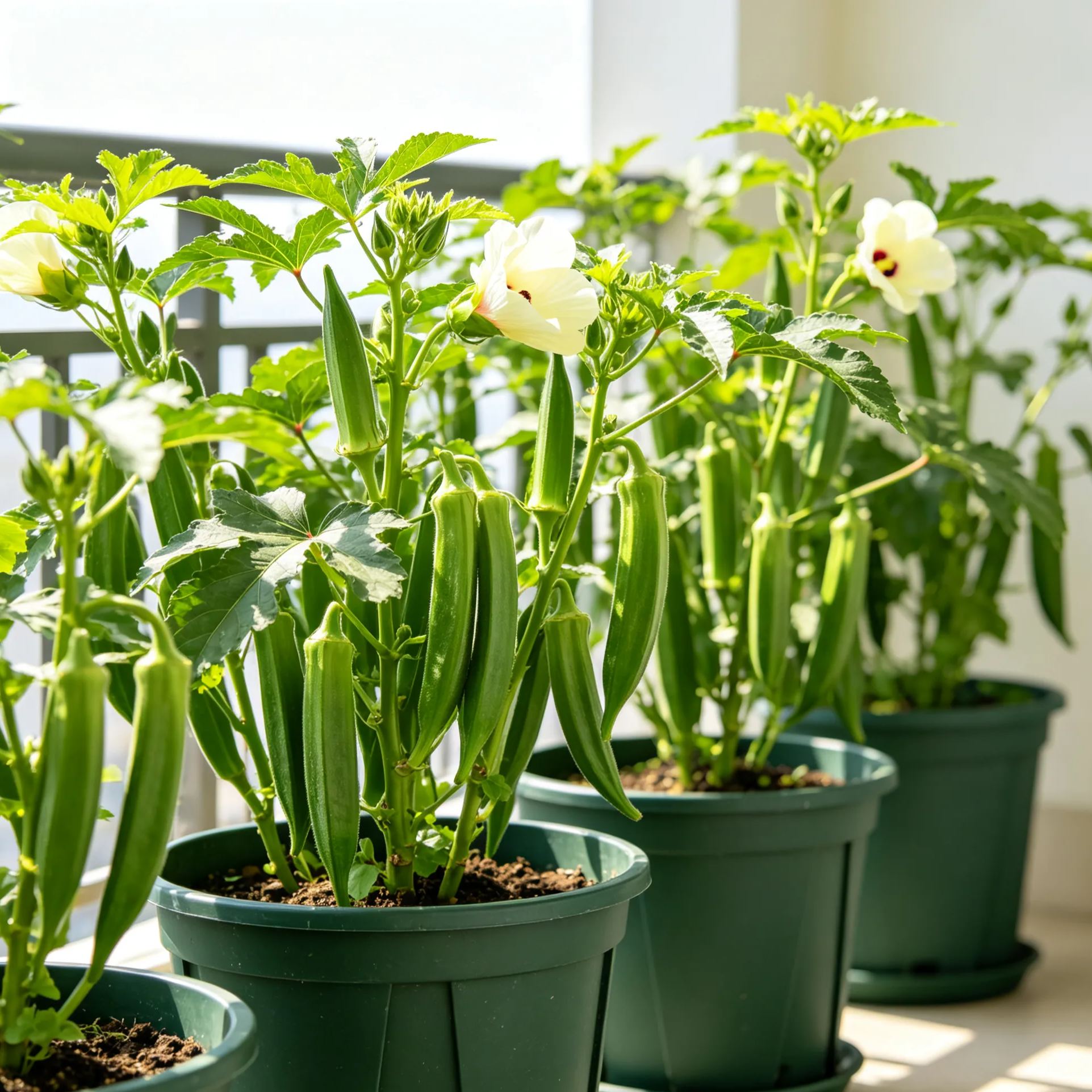 The Growing Journey of Okra🌱 From Tiny Seeds to Bountiful Harvest