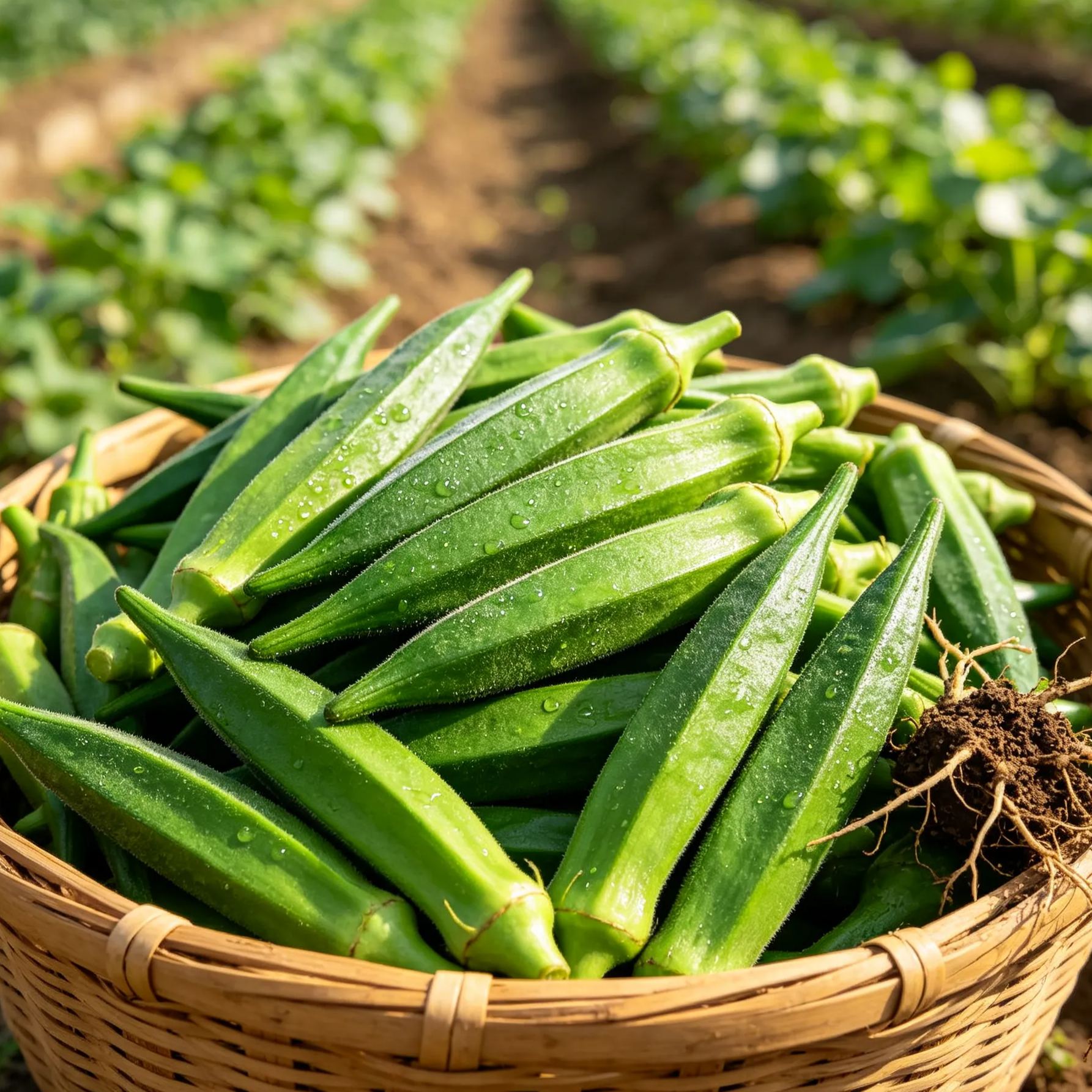 The Growing Journey of Okra🌱 From Tiny Seeds to Bountiful Harvest