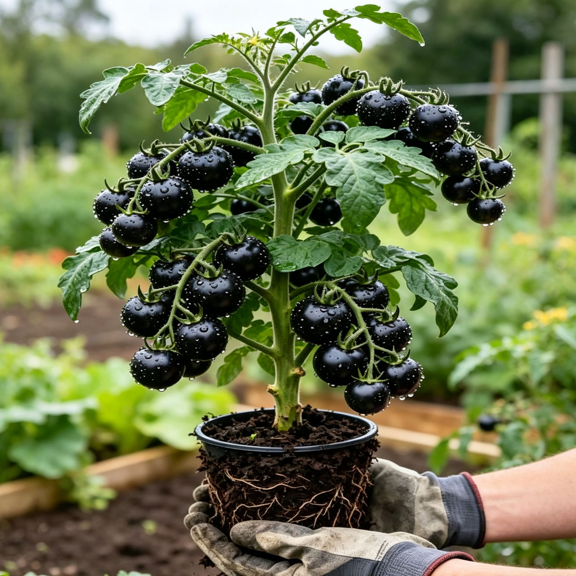 🍅Black Pearl Tomato Seeds - Black Beauty Queen