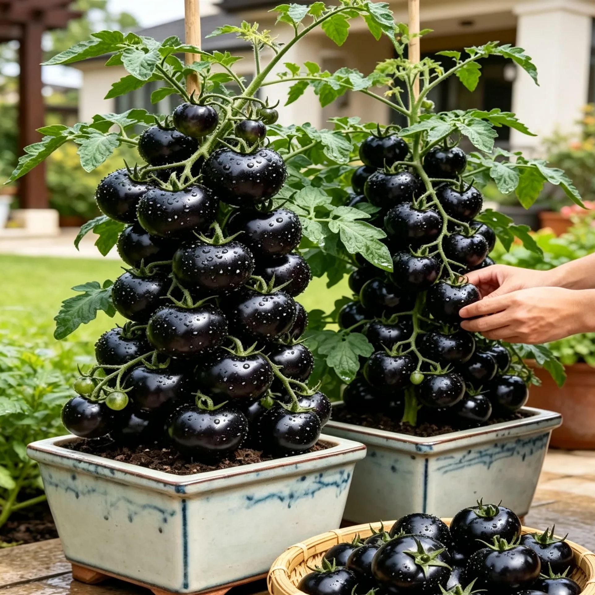 🍅Black Pearl Tomato Seeds - Black Beauty Queen