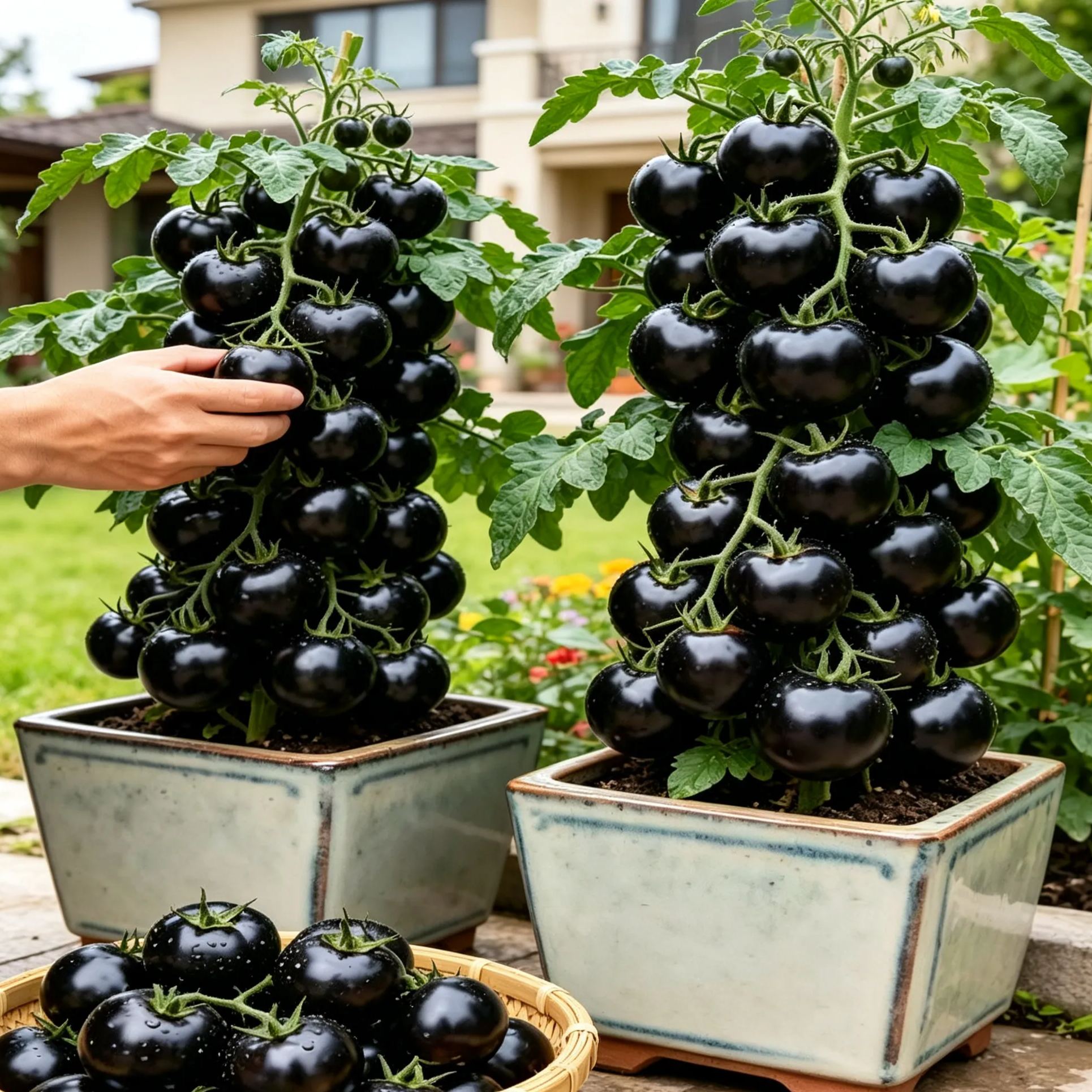 🍅Black Pearl Tomato Seeds - Black Beauty Queen