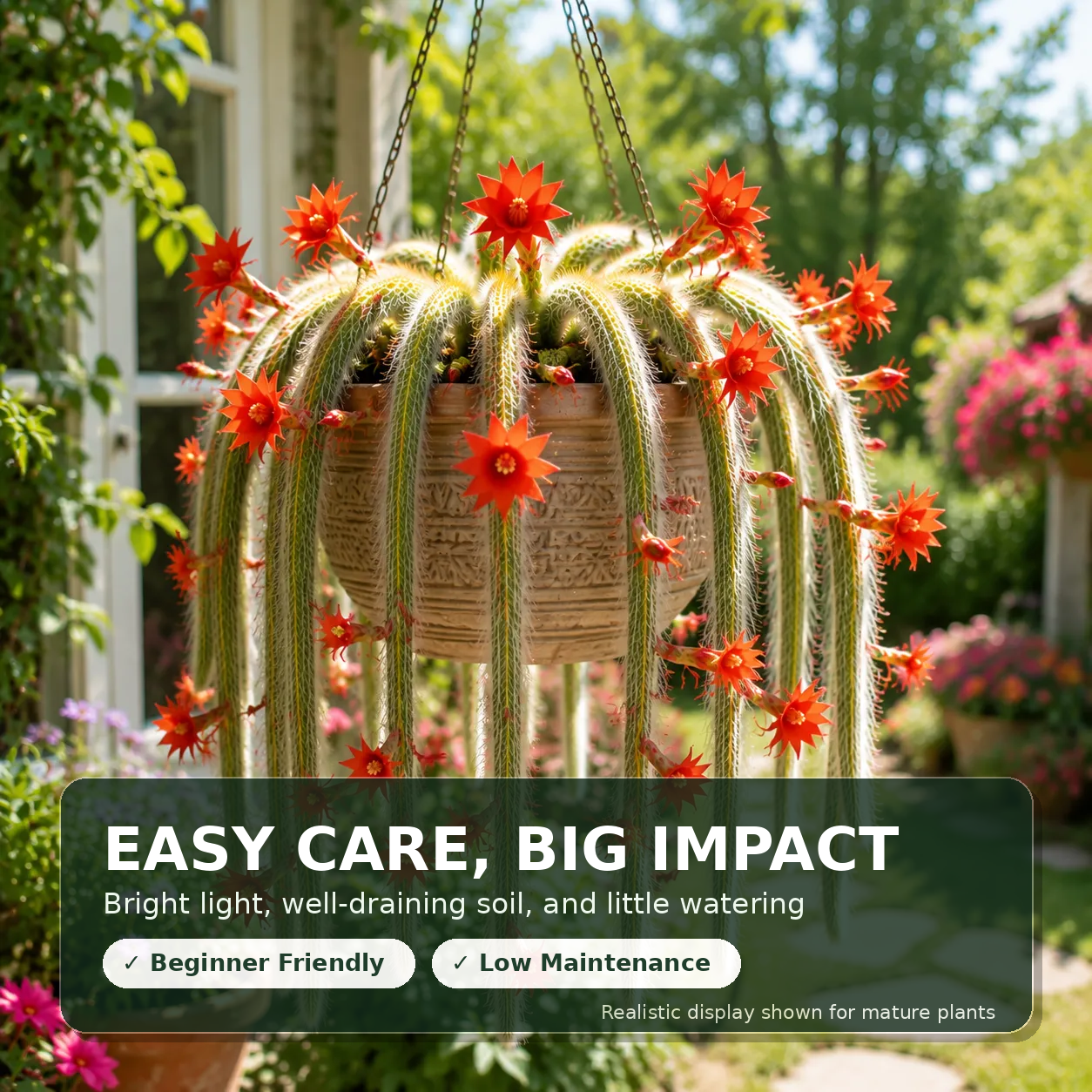 Monkey Tail Cactus easy care plant