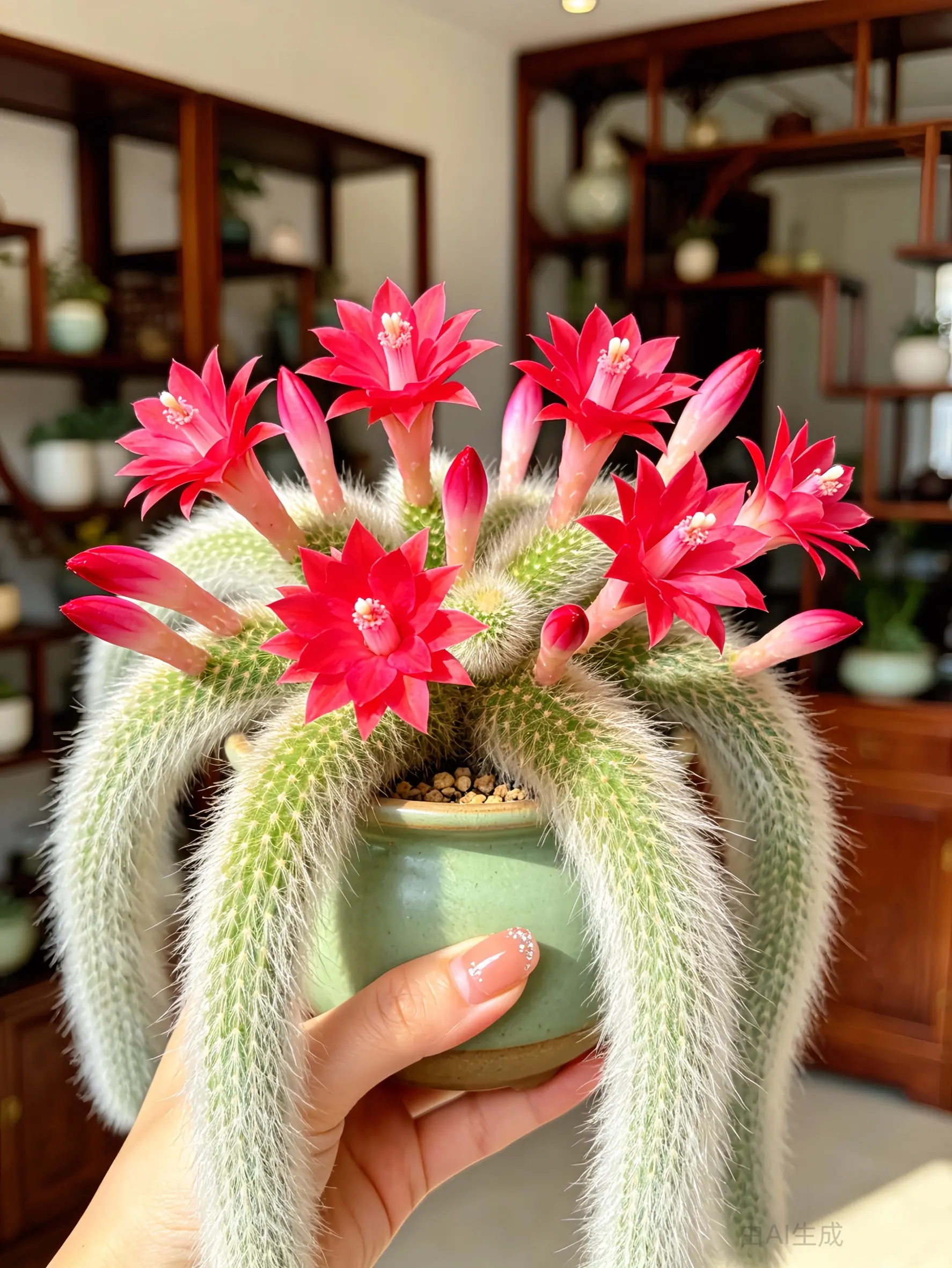 🌵Rare Monkey Tail Cactus - A Living Waterfall of Soft, Fluffy Beauty