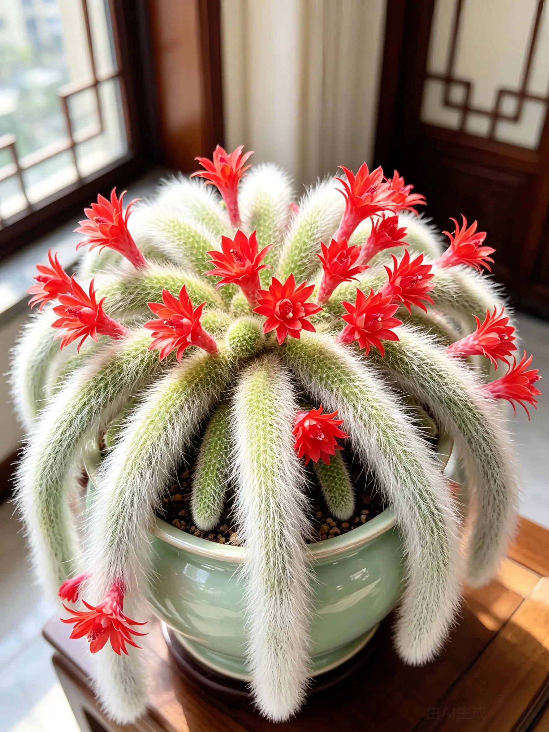🌵Rare Monkey Tail Cactus - A Living Waterfall of Soft, Fluffy Beauty