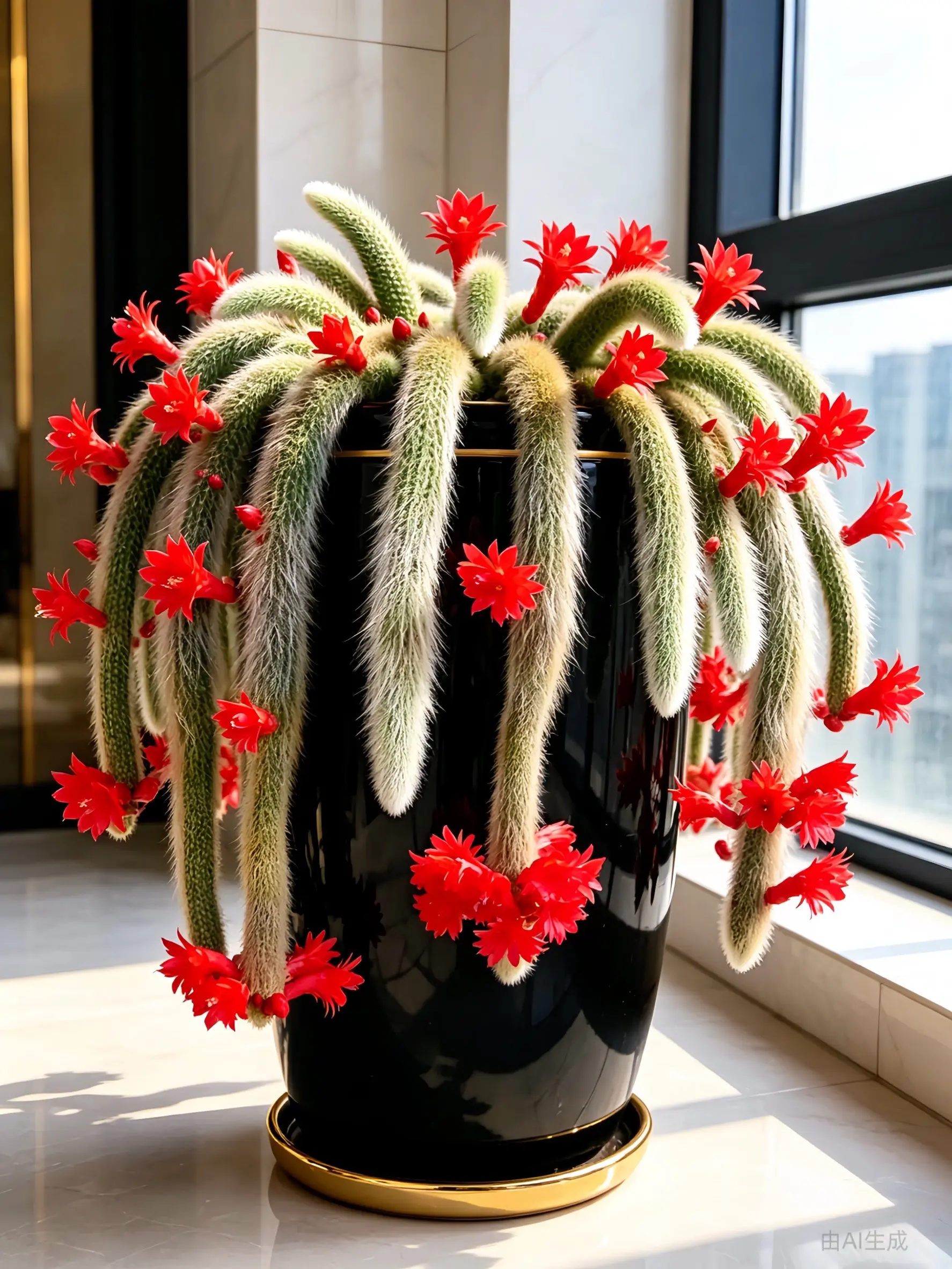 🌵Rare Monkey Tail Cactus - A Living Waterfall of Soft, Fluffy Beauty
