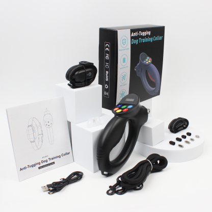 2-in-1 Wireless Dog Training Collar with Remote & Leash Handle,Rechargeable & Waterproof Shock Collar for Dogs,Tension Detection Trigger,3300FT, IPX7, 3 Modes, for Dogs S, M, L(4-120 LBS)