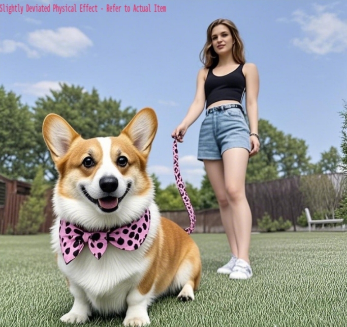 Custom Engraved Pet Collar & Harness Set — Laser Engraved Name & Contact, Anti-Lost, Stylish Leopard Print (5-Piece Kit) 