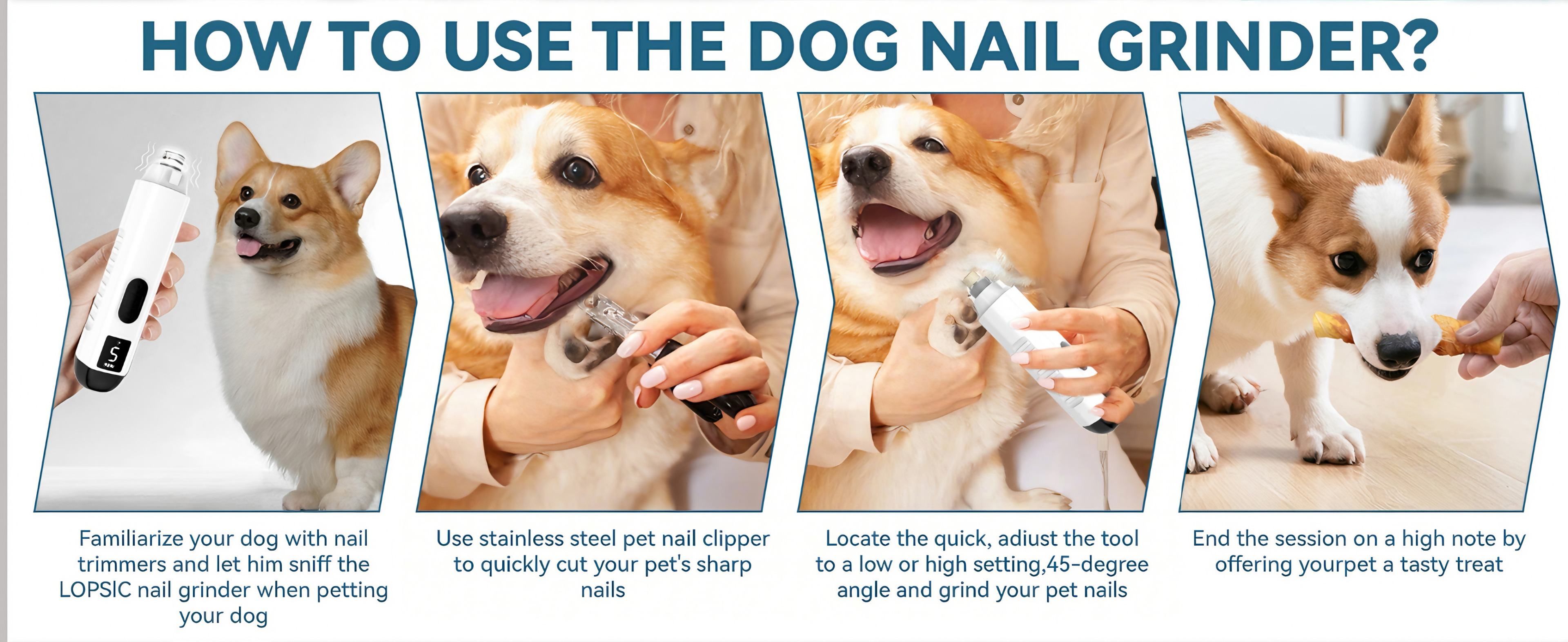 Dog & Cat Nail Grinders - Quiet & Safe (CUDDLY PET®)