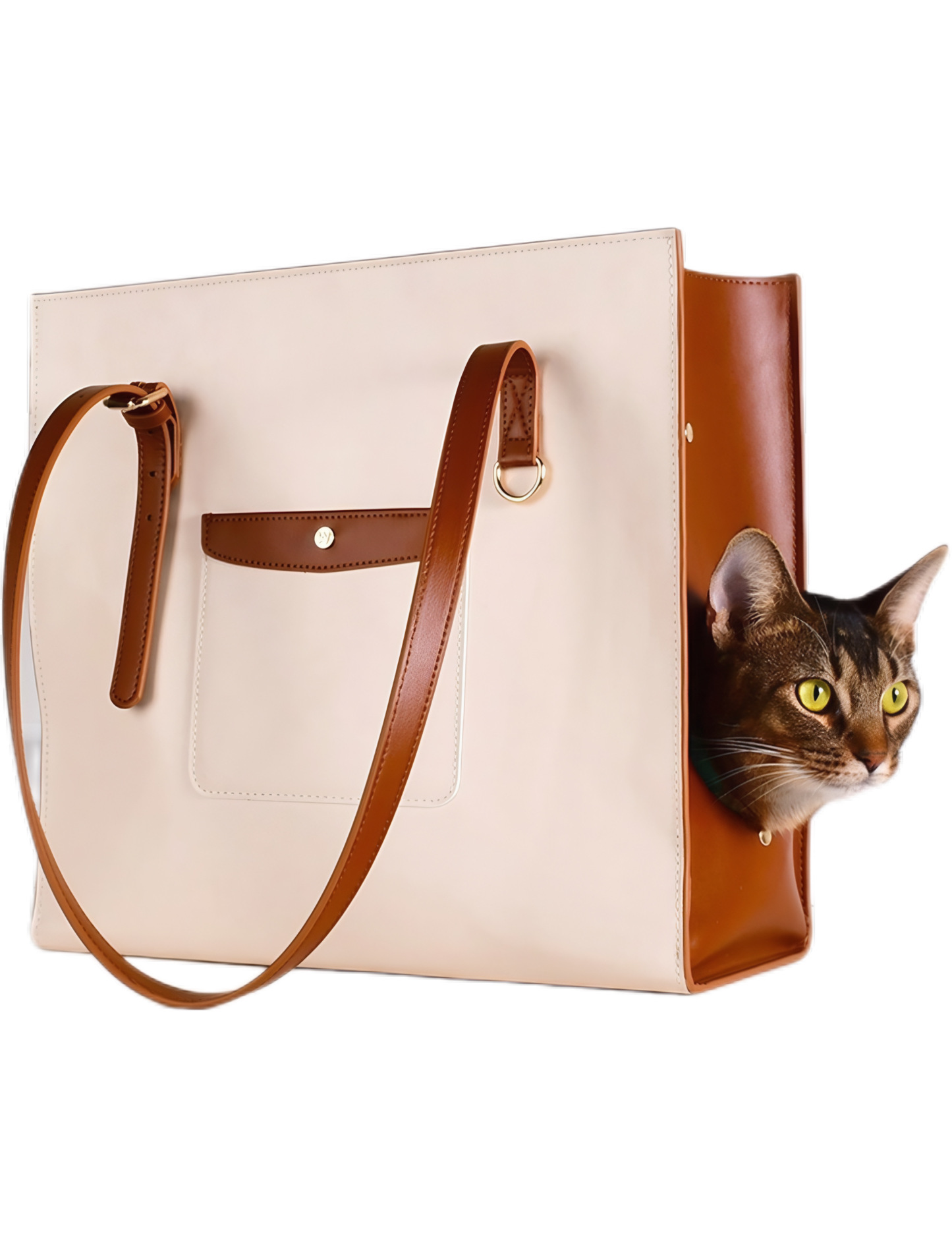 Luxury Leather Pet Carrier Bag - Explorer Series | Spacious Travel Carrier for Cats & Small Dogs | Free Leather Collar Gift