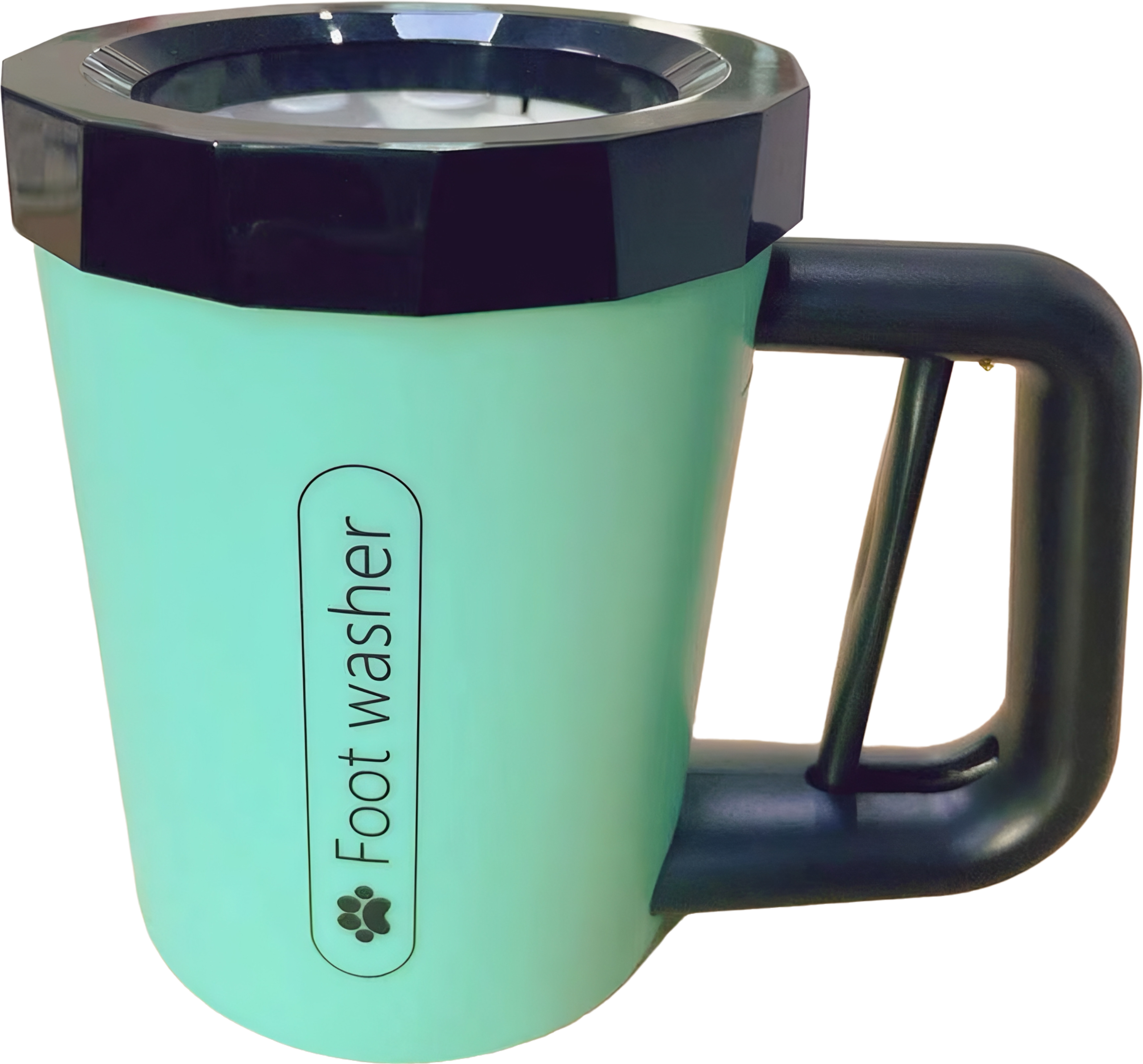 CuddlyPet Hand-Press Rotating Paw Washer Cup | 360° Deep Clean for Dog & Cat Feet | Food Grade Silicone Brush | Easy to Use & Clean (White/Blue/Pink)