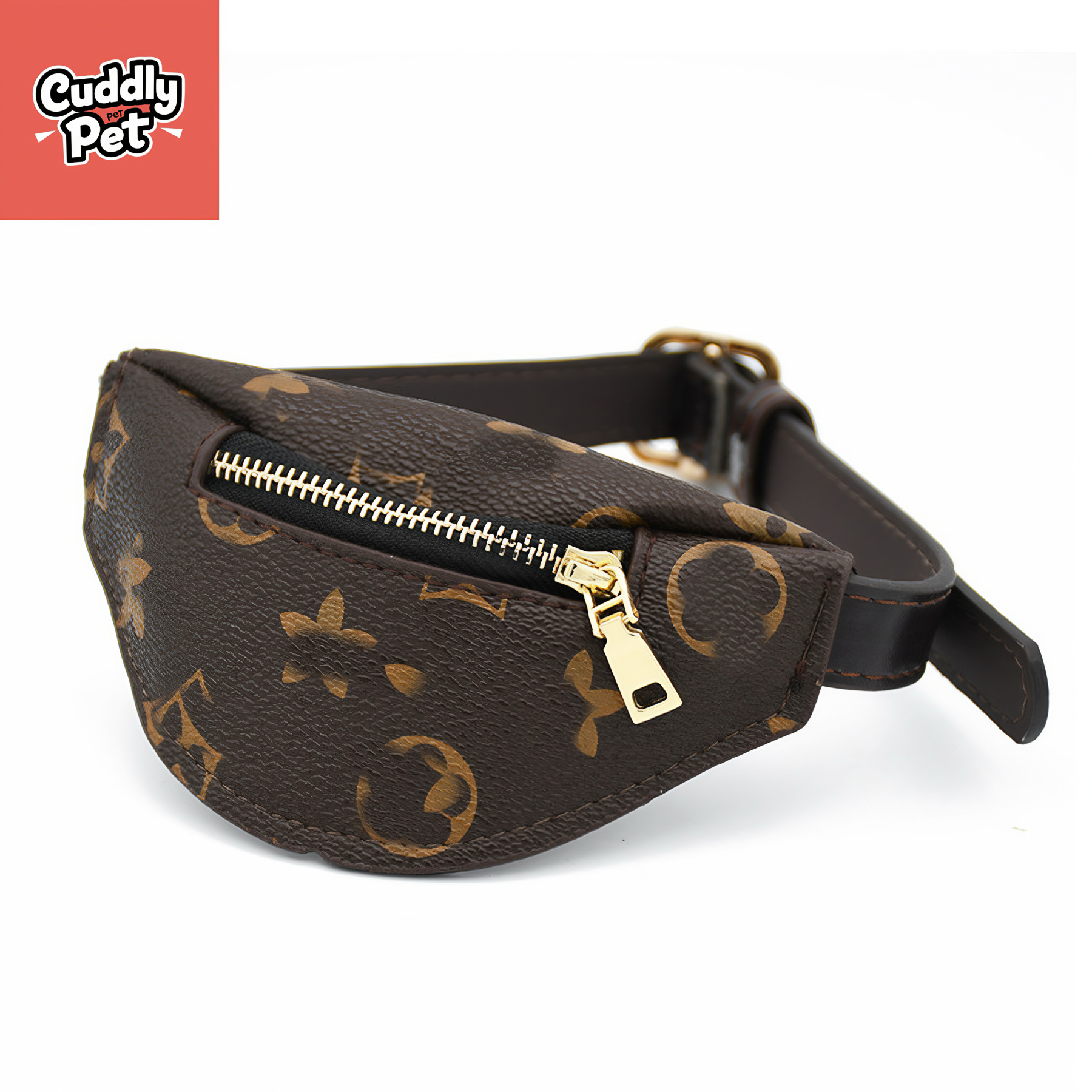 Fashion Pet Sling Bag – Adjustable Leather Dog Backpack for Small Dogs | CuddlyPet