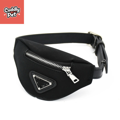 Fashion Pet Sling Bag – Adjustable Leather Dog Backpack for Small Dogs, Stylish Hands-Free Carrier with Snack Storage