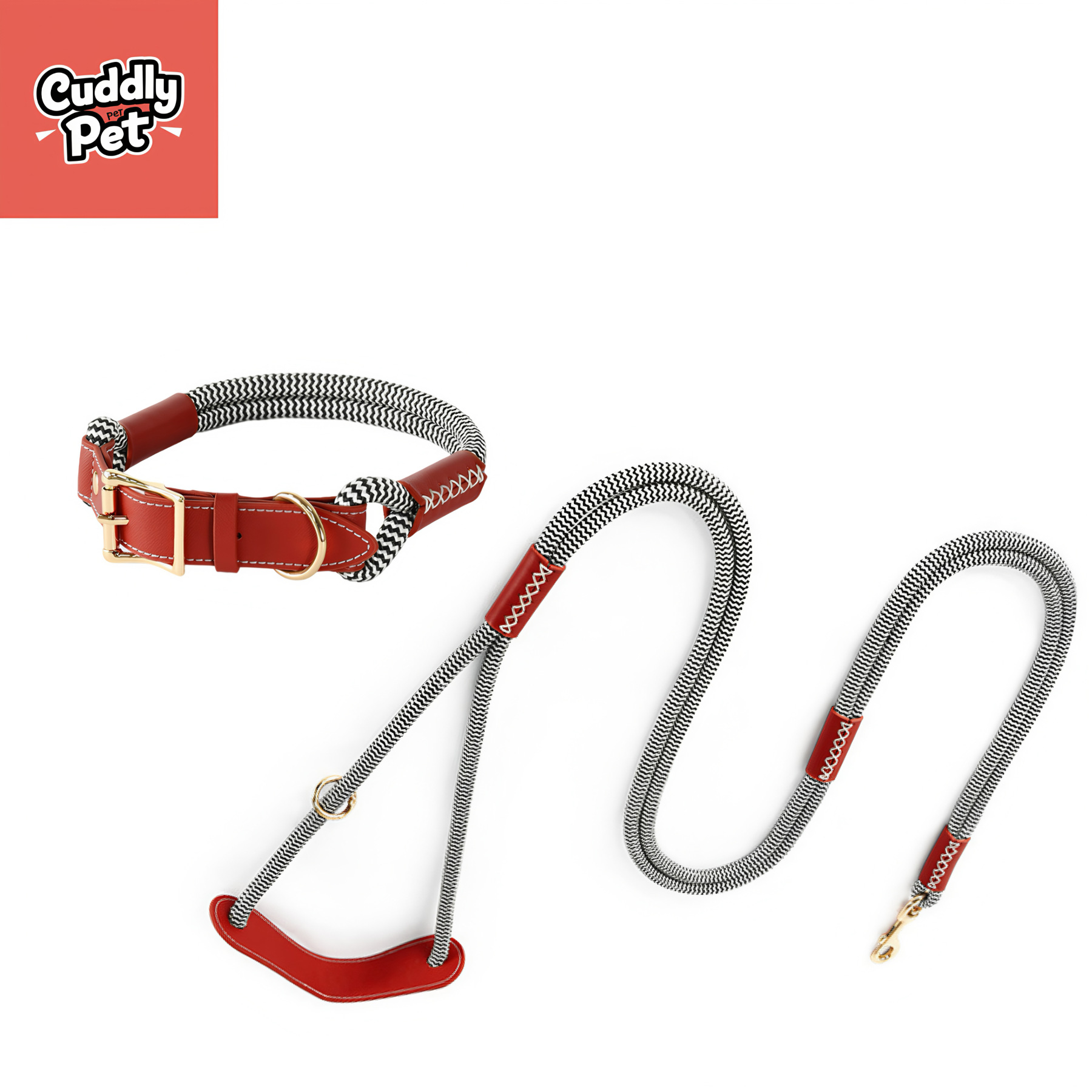 Multipurpose Pet Leash Harness Set - Adjustable Hands-Free Running Lead for Dogs | Cuddlypet
