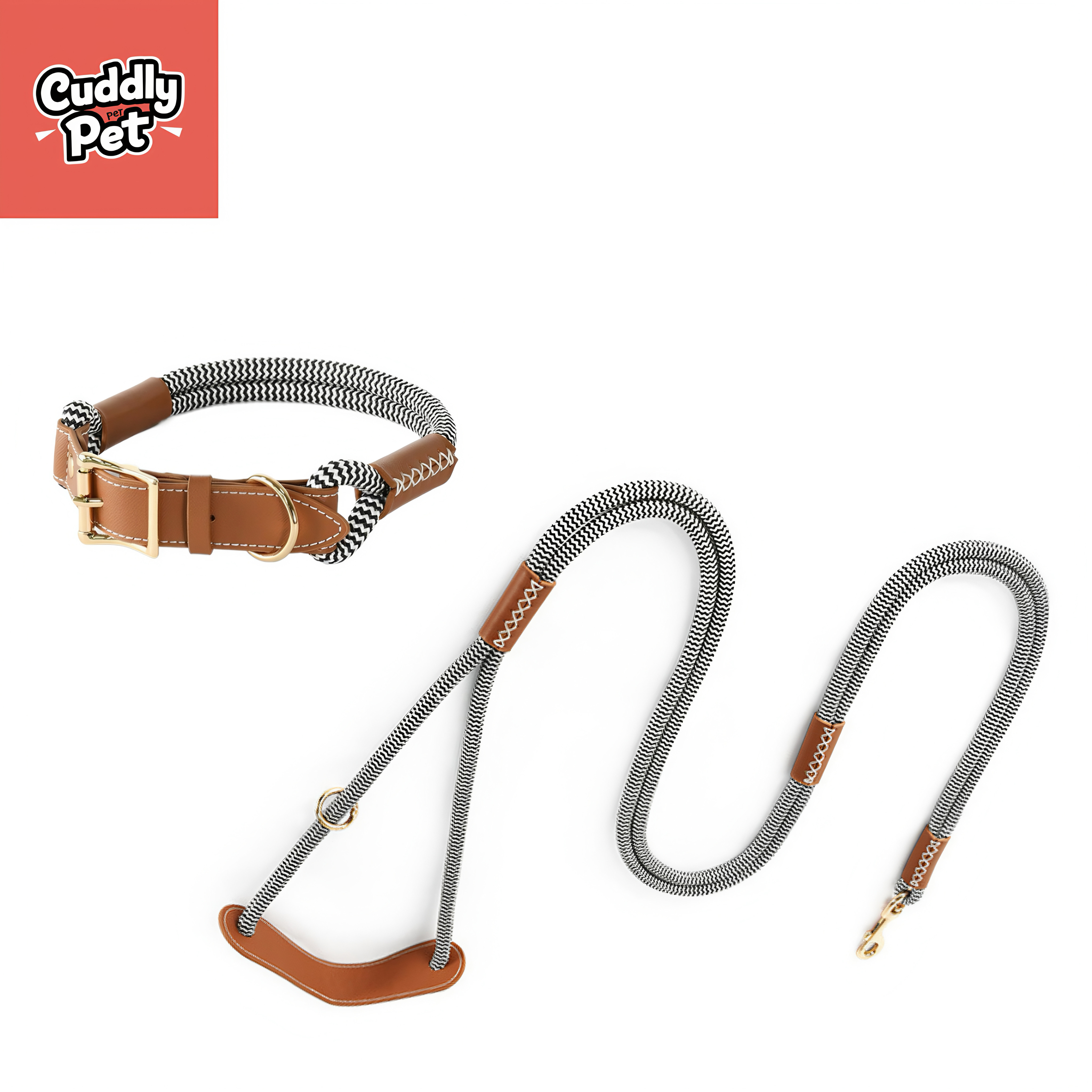 Multipurpose Pet Leash Harness Set - Adjustable Hands-Free Running Lead for Dogs | Cuddlypet