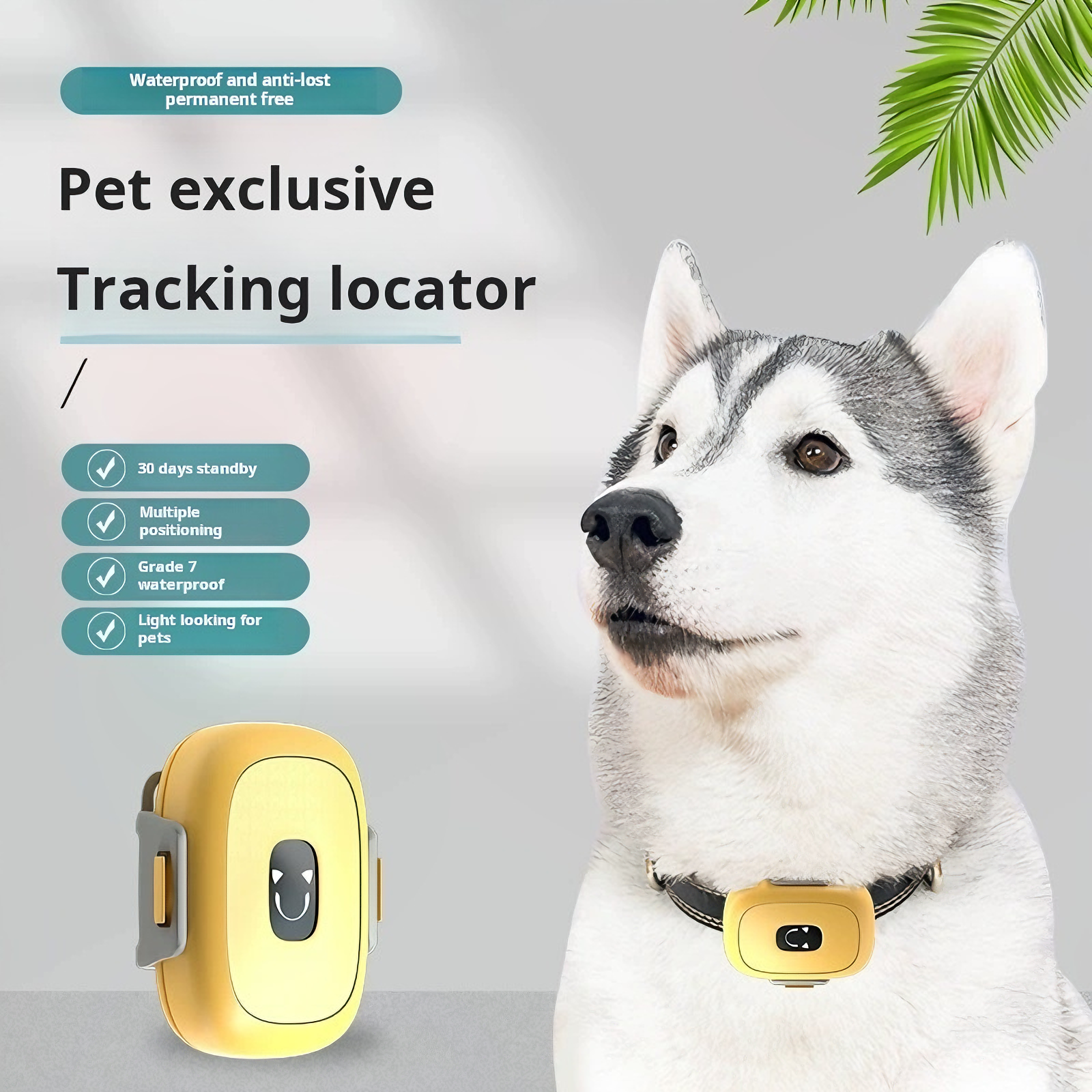 GPS Tracker for Dogs and Cats, Mini Cat & Dog GPS Tracker with Health Monitor and GPS Dog Fence, Waterproof GPS Pet Tracker
