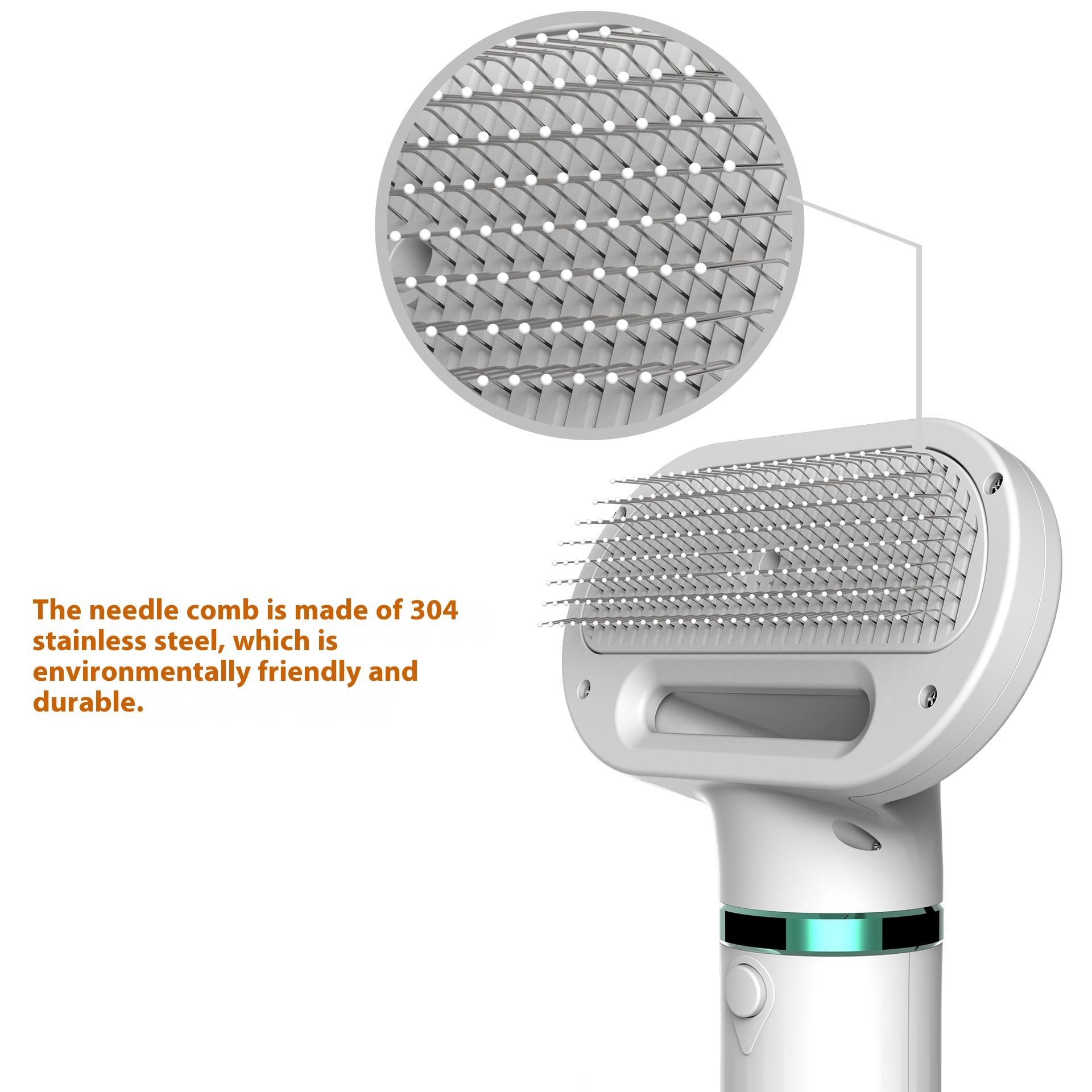 2-in-1 Pet Grooming Brush & Clipper | 304 Stainless Steel | Pain-Free Detangling & Trimming  