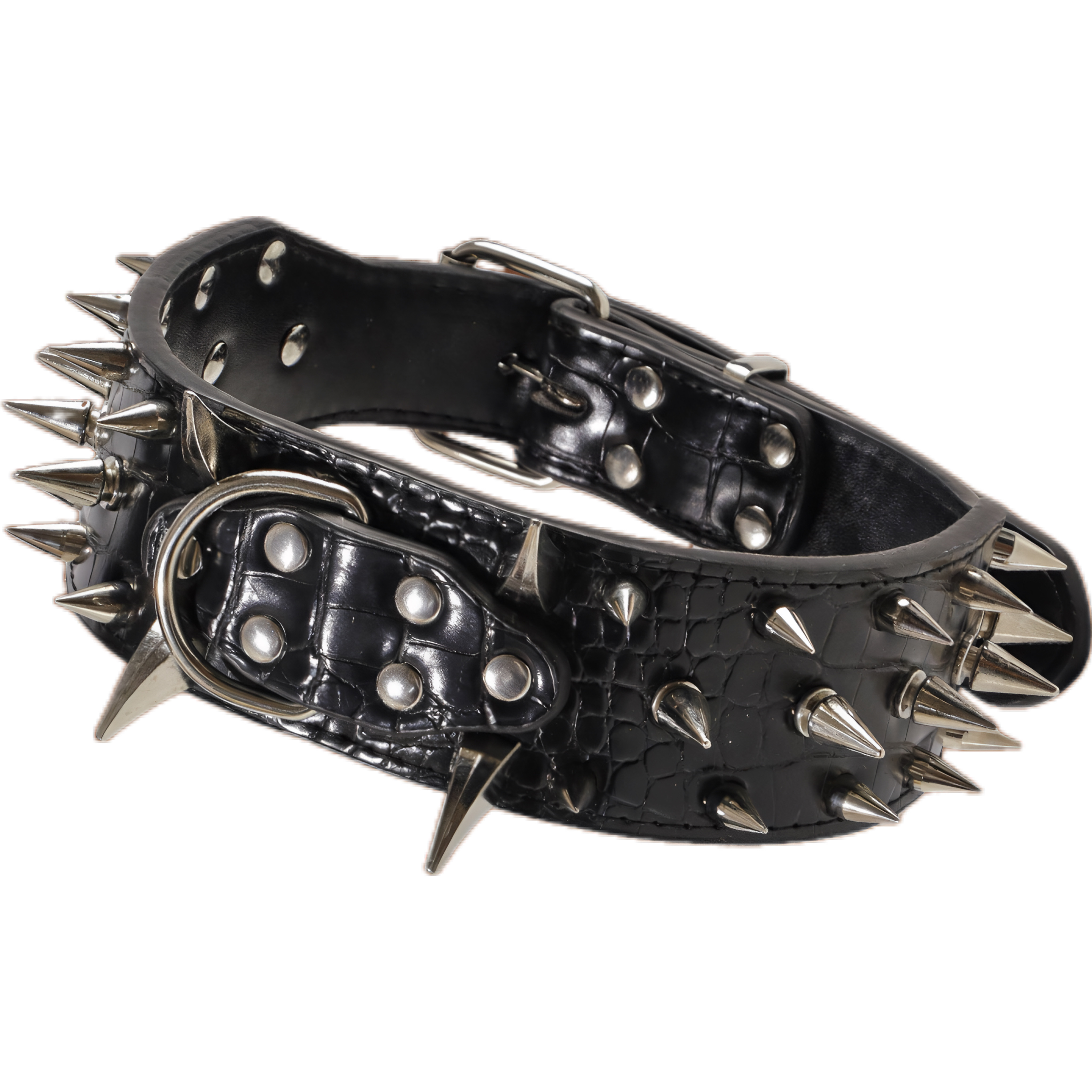 Heavy Duty Spiked Dog Collar for Large Breeds - Anti-Bite, Anti-Pull Protection | CuddlyPet
